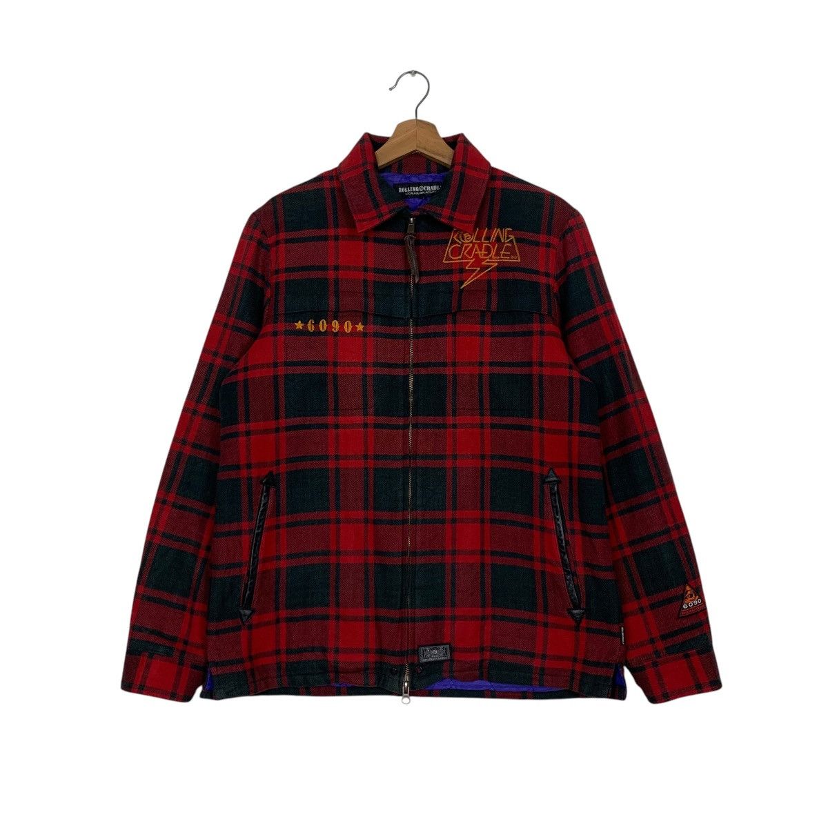 Japanese Brand ROLLING CRADLE Buffalo Check Pattern Work Jacket #2714-C122 Size US M / EU 48-50 / 2 - 1 Thumbnail