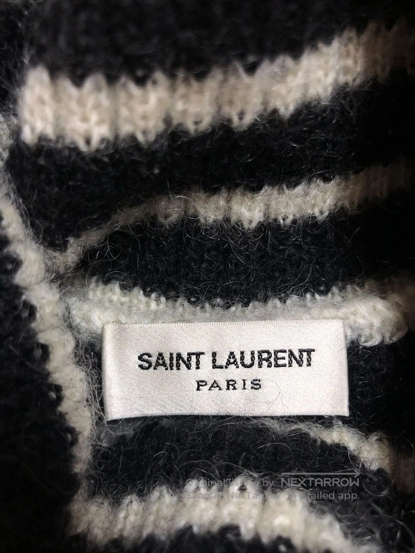 Saint Laurent Paris black and white striped turtleneck sweater. Size US S / EU 44-46 / 1 - 6 Thumbnail