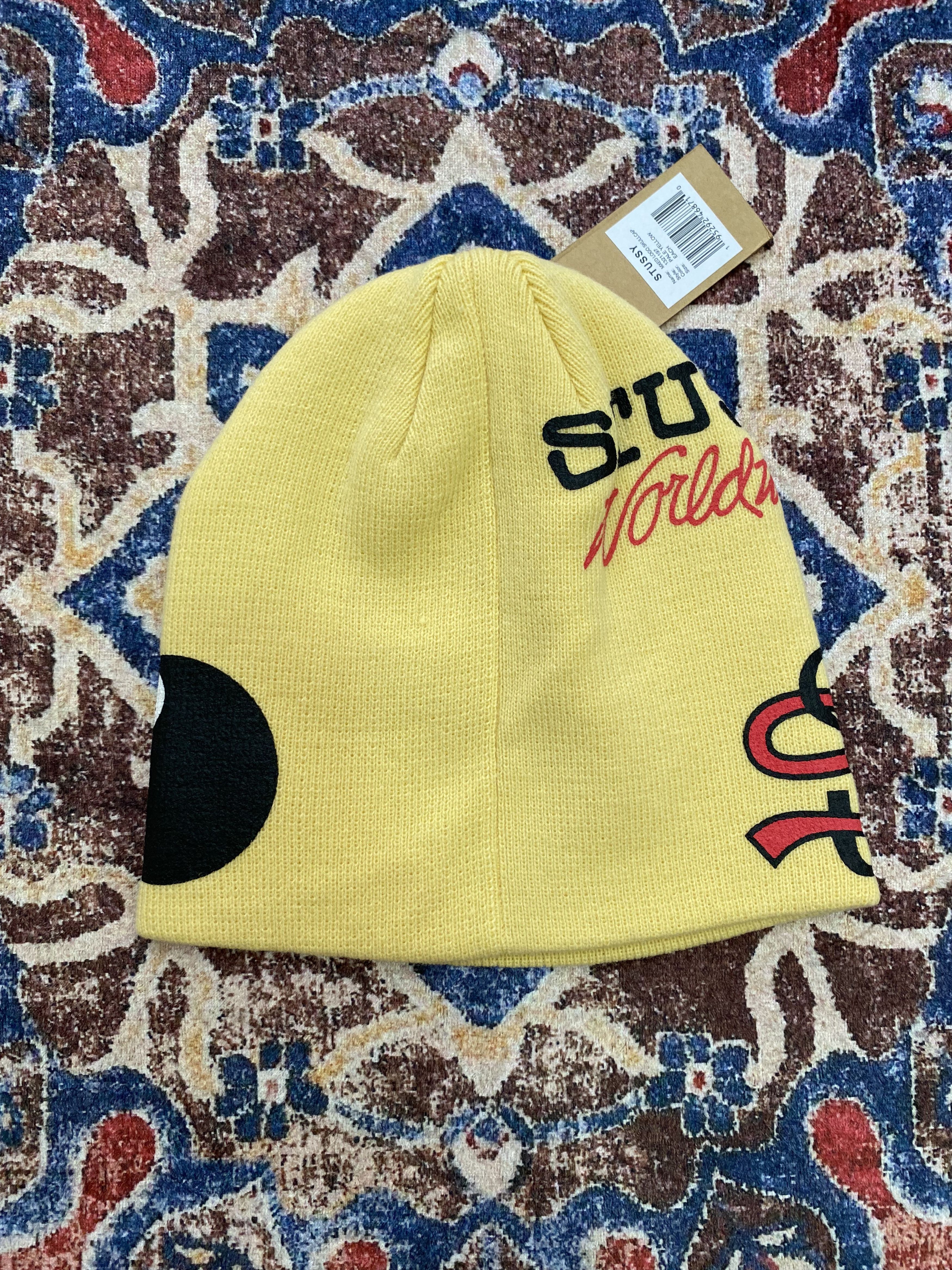 Stussy Stussy Mixed Logo Skullcap - Pale Yellow Size ONE SIZE - 2 Thumbnail
