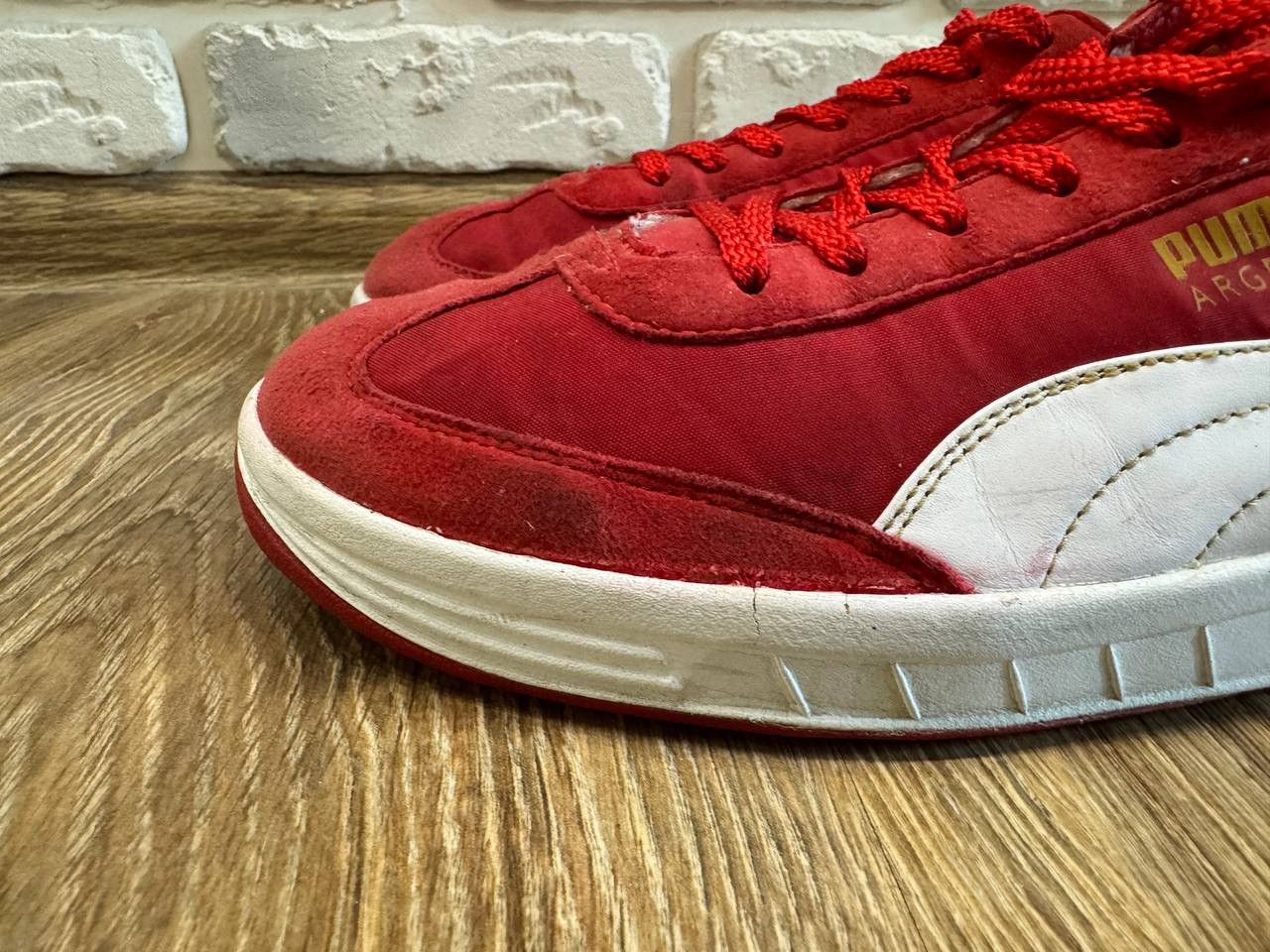 Puma Puma Red Argentina Kenny Daglish Part Suede Low Trainers Size US 10 / EU 43 - 8 Thumbnail