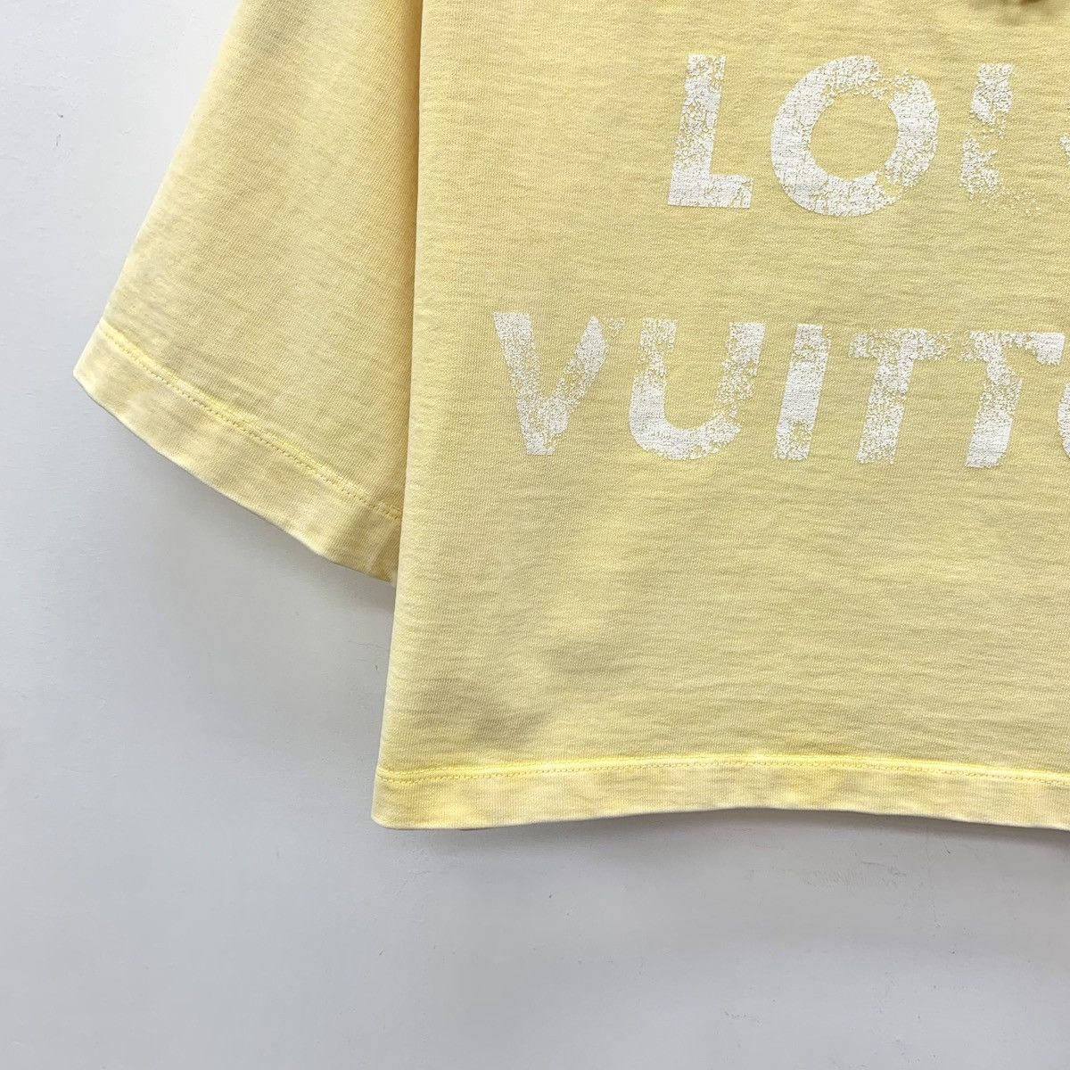 Louis Vuitton Louis Vuitton Logo Printed Cotton Crew Neck T-Shirt K26WX Size S / US 4 / IT 40 - 4 Thumbnail