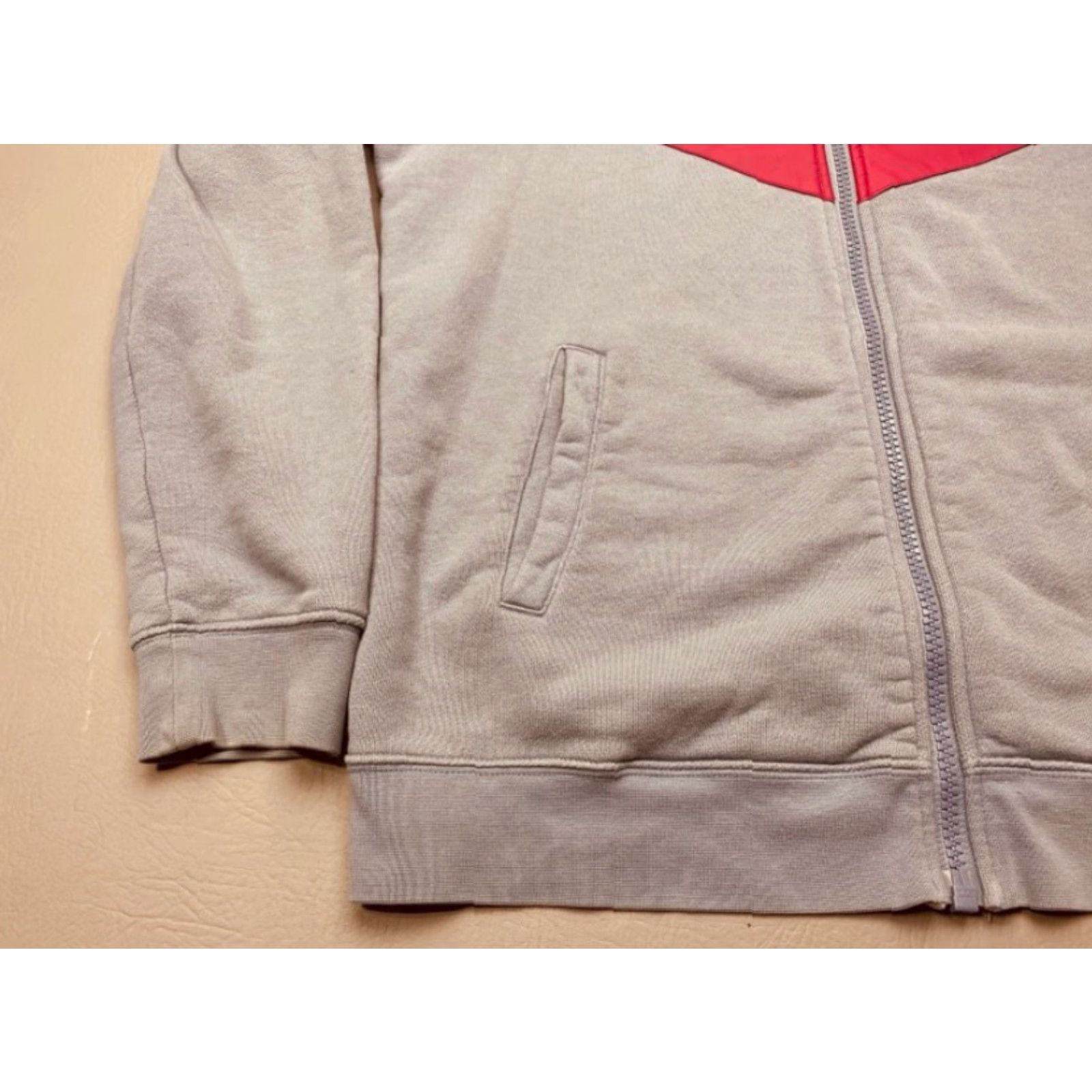 Nike VINTAGE Nike Windrunner Hoodie Jacket Men L Maroon Gray Fleece Mix Full Zip 8296 Size US L / EU 52-54 / 3 - 3 Thumbnail