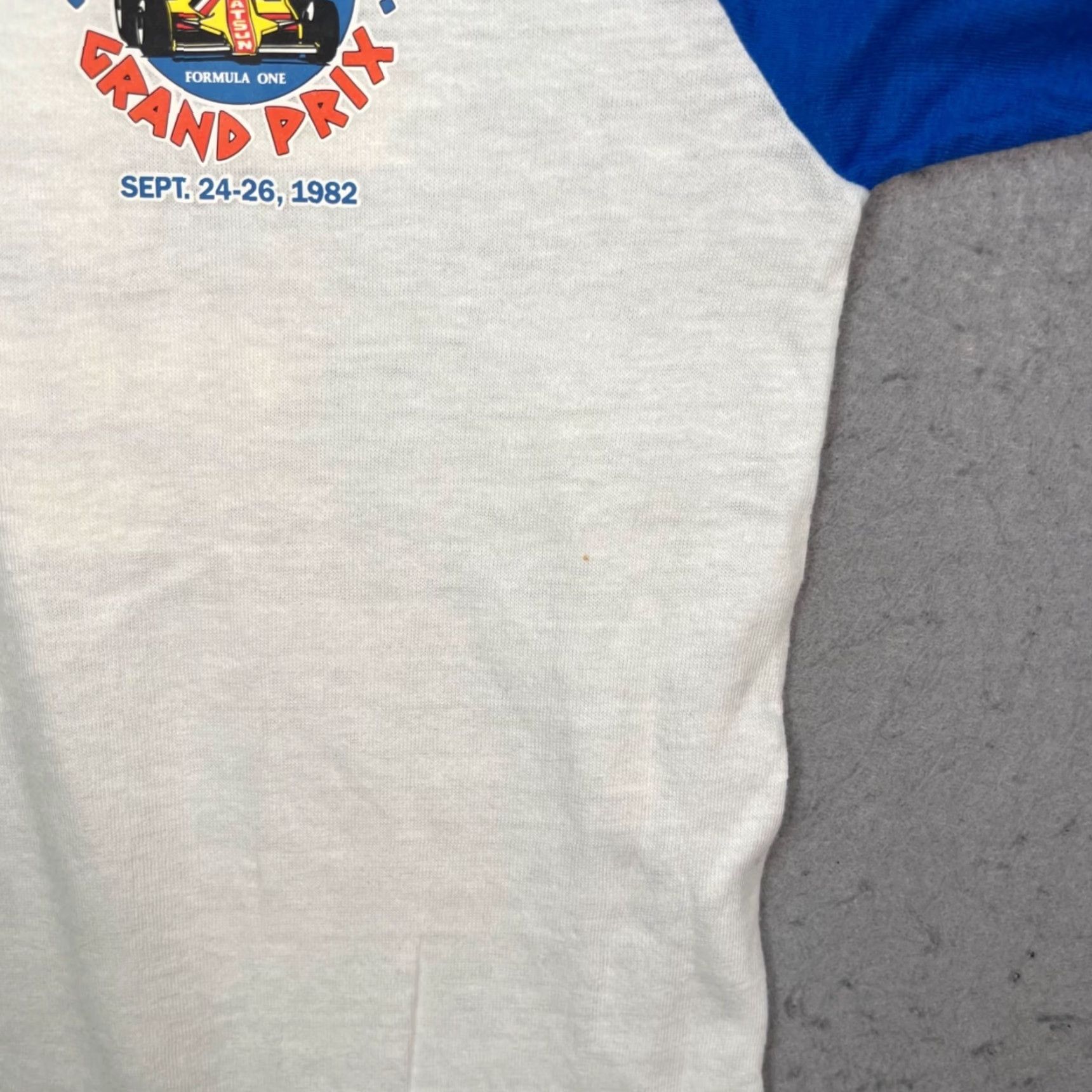 Hanes VINTAGE 1982 Caesars Palace Grand Prix Datsun 280ZX Turbo Pace Car T Shirt Medium Mens White Hanes Cotton Blend Crew Neck Short Sleeve Shirt Size US M / EU 48-50 / 2 - 7 Thumbnail