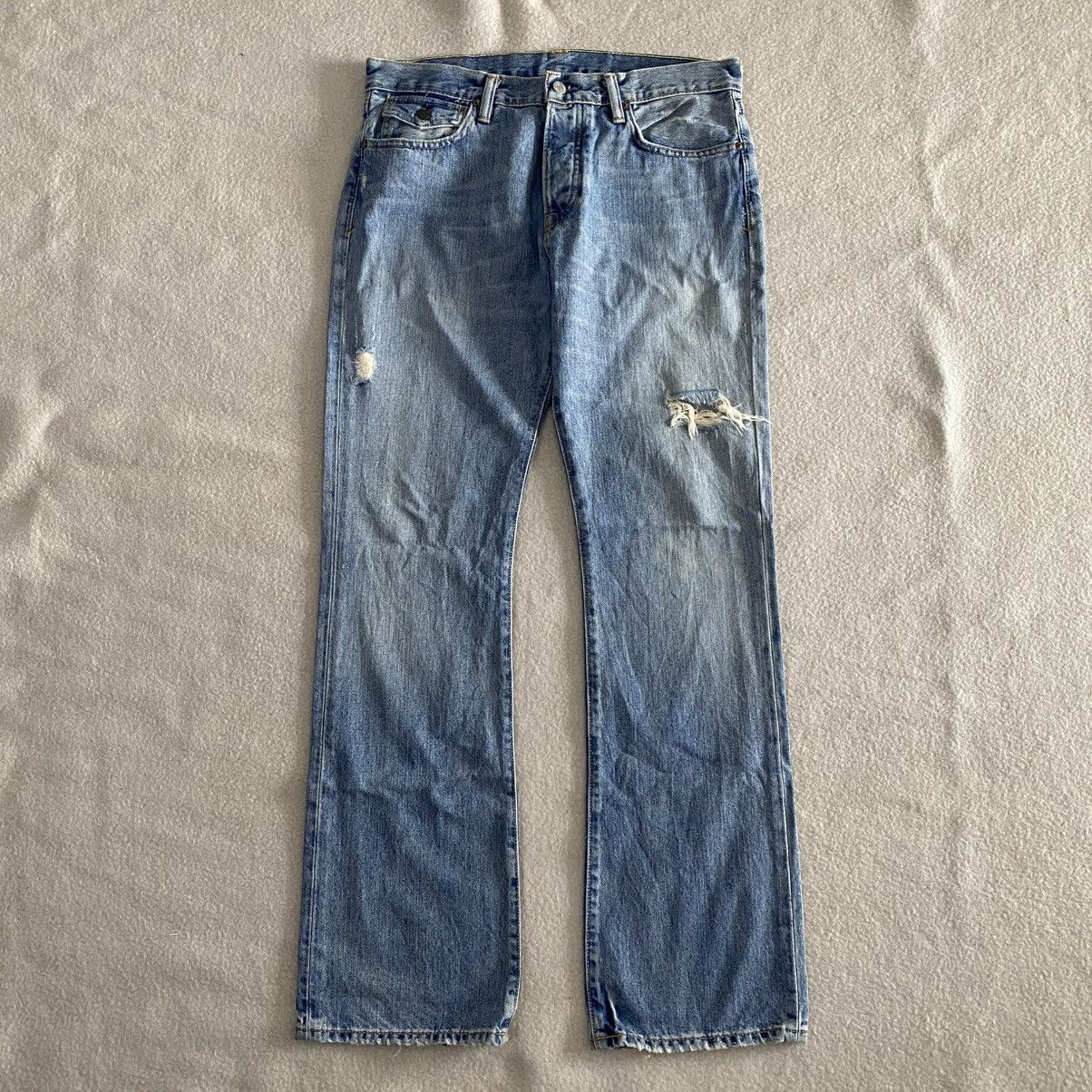 If Six Was Nine × Japanese Brand Polo Ralph Lauren Flared Distressed Denim w34 Size US 34 / EU 50 - 1 Thumbnail