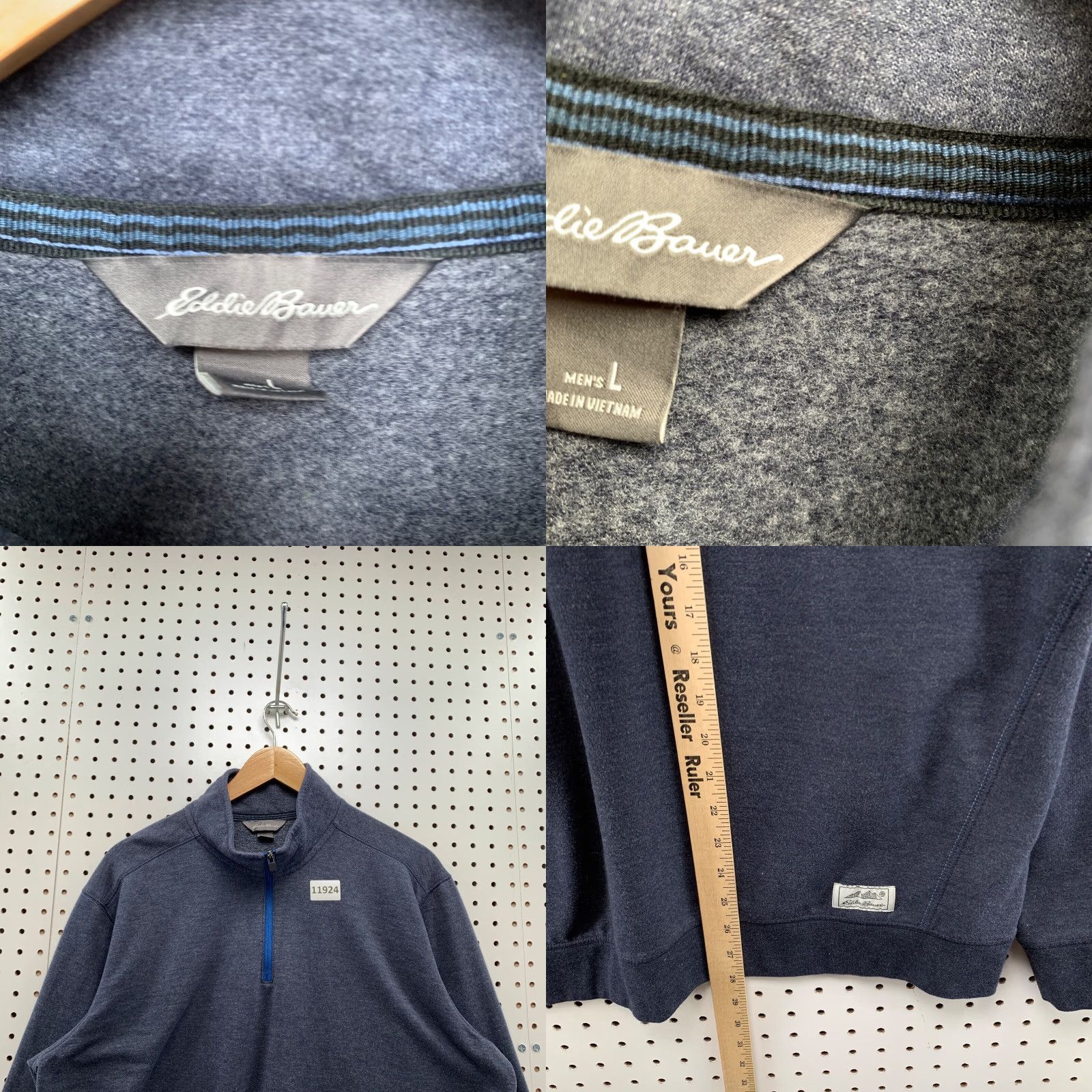 Eddie Bauer Eddie Bauer Sweater Large Mens Pullover 1/4 Zip Blue Long Sleeve Size US L / EU 52-54 / 3 - 8 Thumbnail