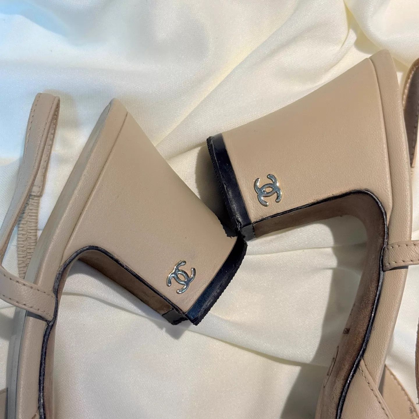 Chanel CHANEL Slingback Milk Tea Heels 38 EU 95 New Size US 7.5 / IT 37.5 - 8 Thumbnail