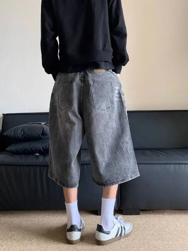 VIBE Street Washed Hip Hop y2k Jorts Short Jeans Size US 33 - 2 Thumbnail