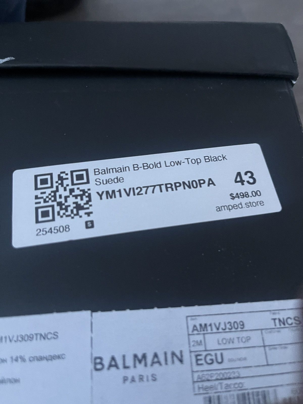 Balmain Balmain B-Bold Low-Top Black Suede Size US 10.5 / EU 43-44 - 6 Thumbnail