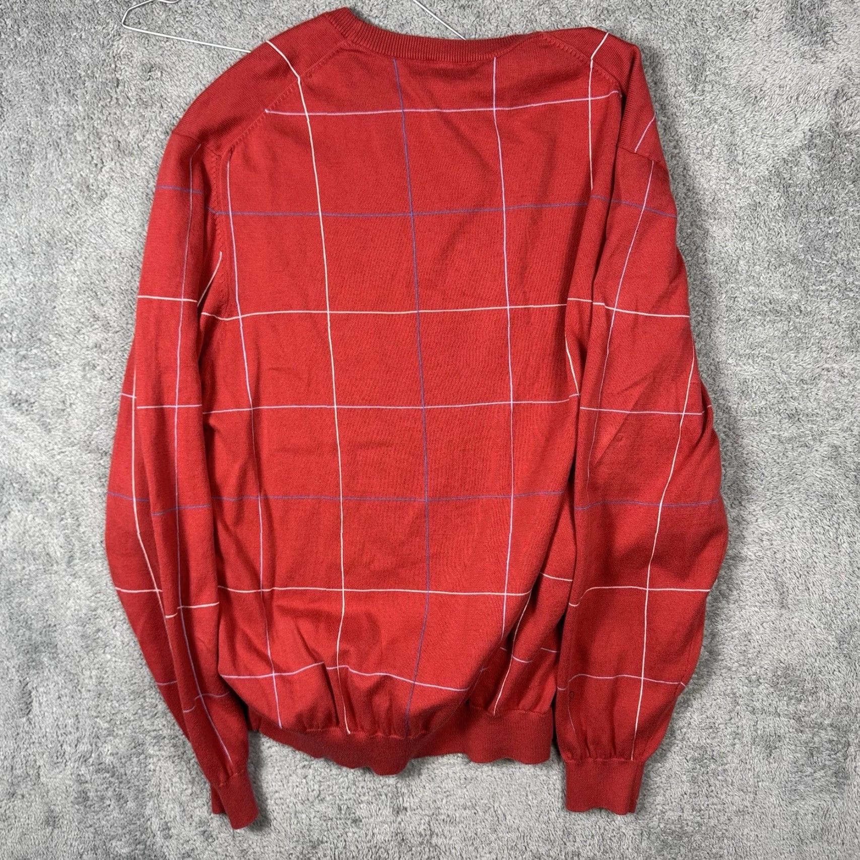 Brooks Brothers Brooks Brothers Sweater Men 2XL Shirt Pullover Crew Red Windowpane Golf Size US XXL / EU 58 / 5 - 7 Thumbnail
