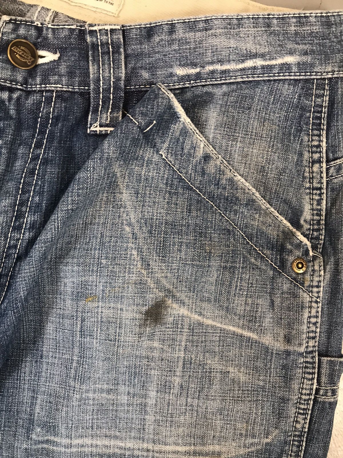 Dickies × Vintage Vintage Dickies big baddy big pocket embroidered denim Size US 31 - 6 Thumbnail