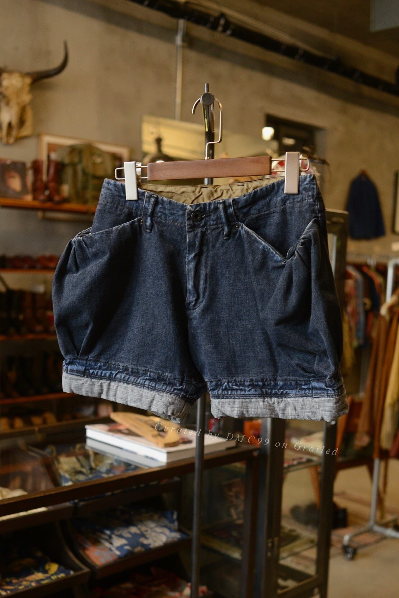 Kapital Kapital Wide-Leg Denim Shorts Size 28" / US 6 / IT 42 - 1 Thumbnail
