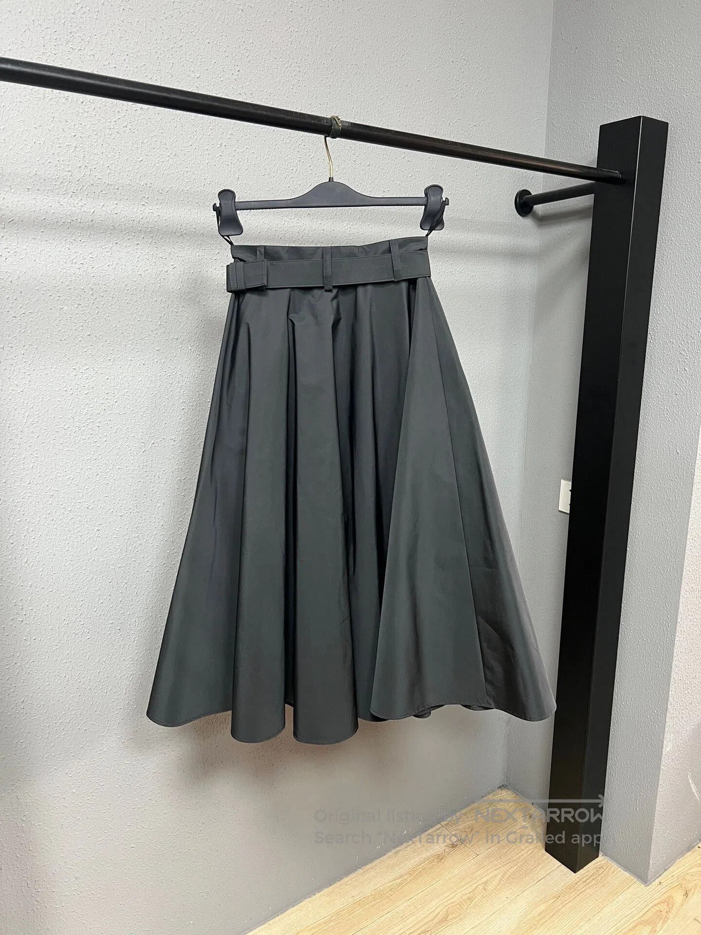 Prada black nylon functional skirt by Prada. Size 35" - 2 Thumbnail