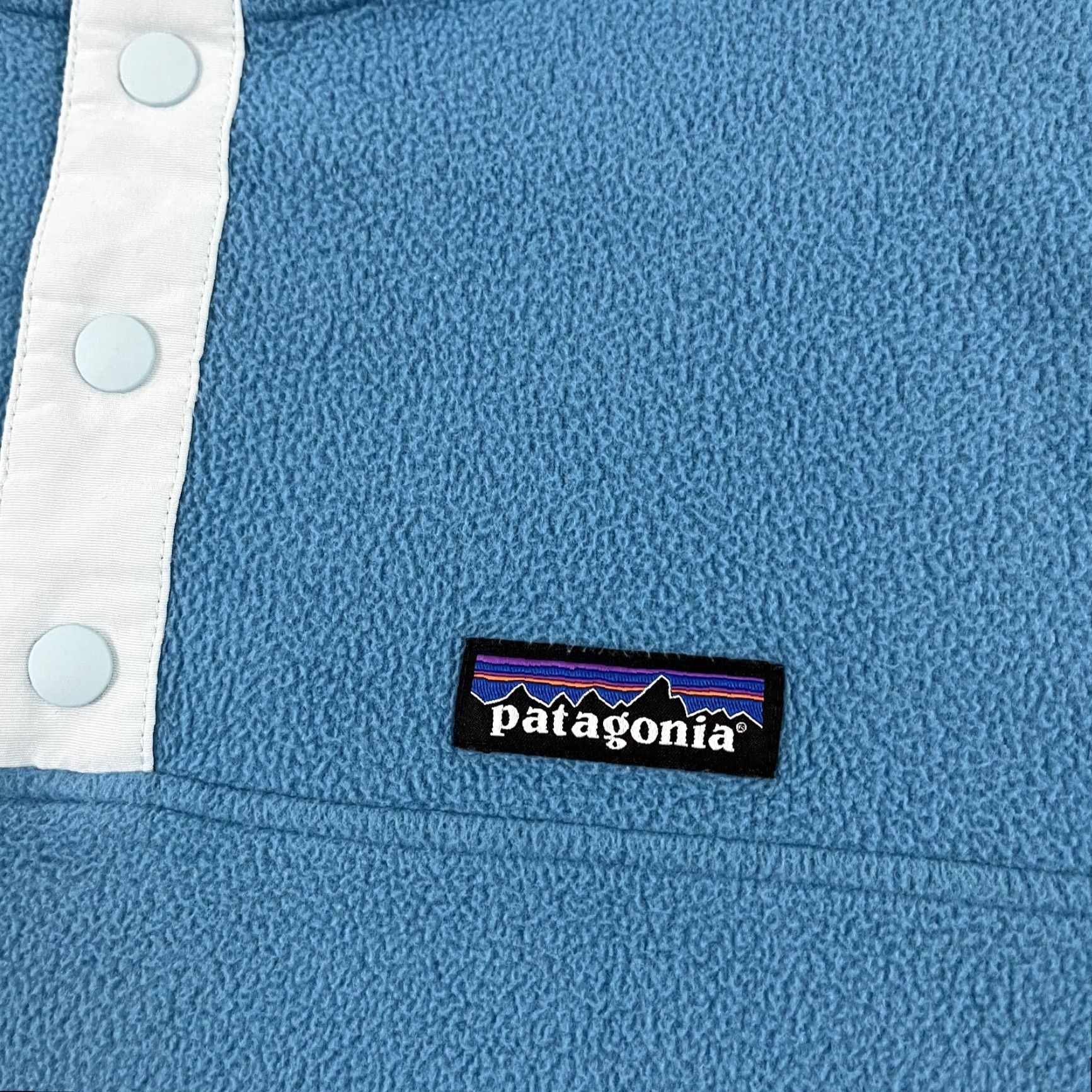 Patagonia PATAGONIA Sweater Womens M Blue Fleece Pullover Hiking Trail Regular Knit-Top, Pocket, Lightweight, Breathable, Logo, Casual, Spring Fall Winter, 90s? Size M / US 6-8 / IT 42-44 - 2 Thumbnail