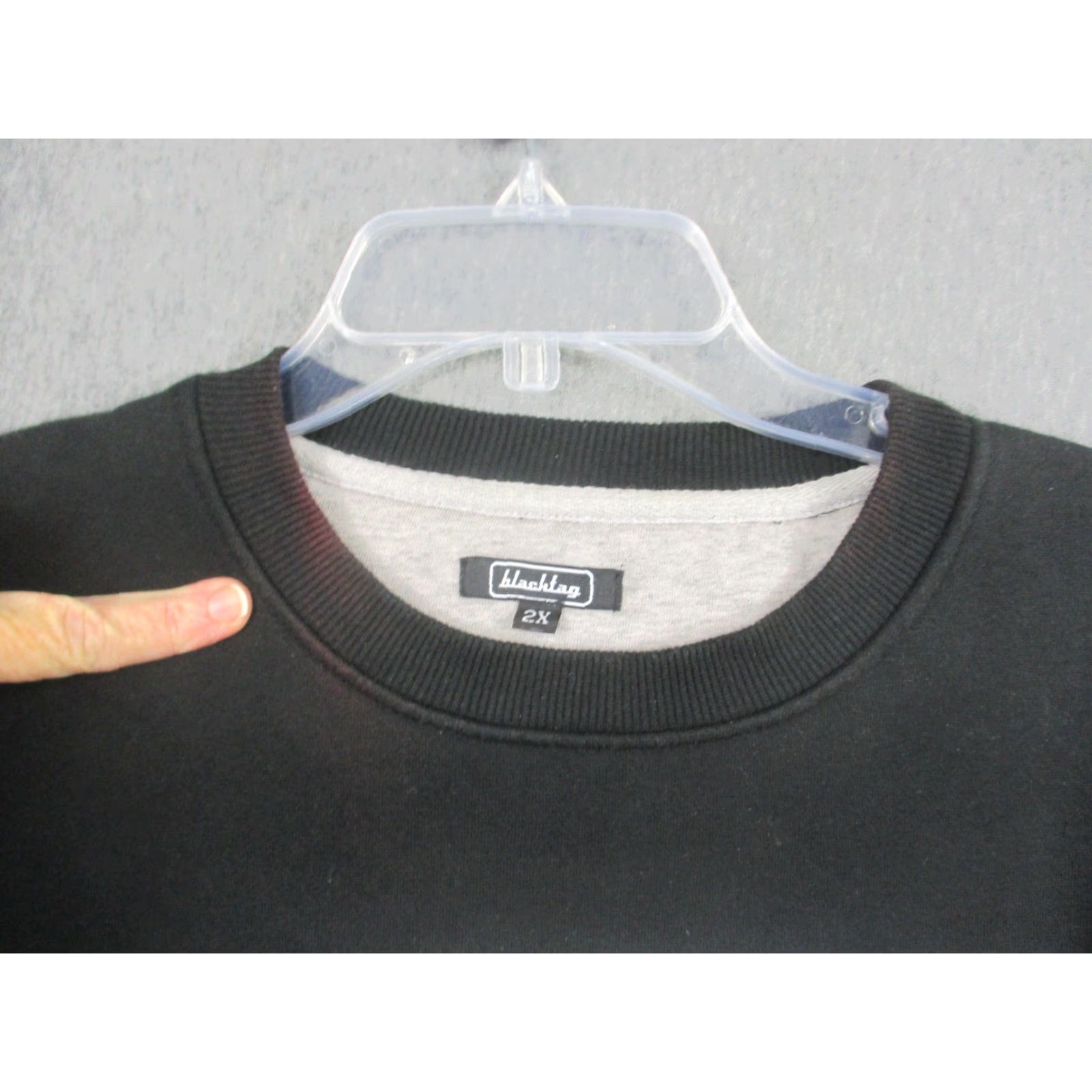 Vintage Blacktag Sweatshirt Men 2XL Black Graphic Print Human Race Smiley Patch Crewneck Pullover Size US XXL / EU 58 / 5 - 5 Thumbnail