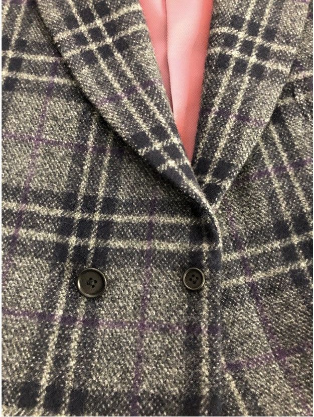 Yohji Yamamoto YYPH 🇯🇵 grey wool fall check side pleated coat 4 NEW Size 42R - 13 Thumbnail