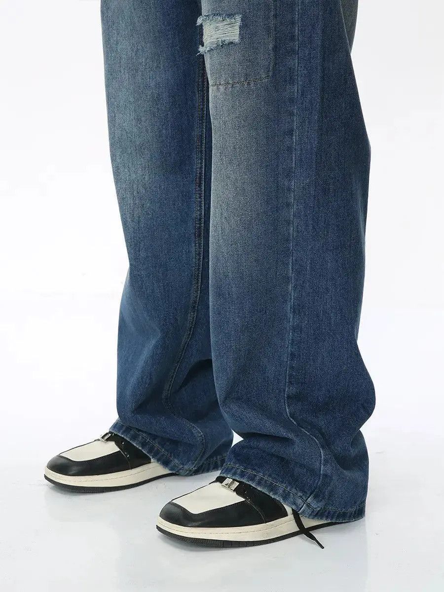 Japanese Brand Retro loose high street ripped jeans Size US 32 / EU 48 - 4 Thumbnail
