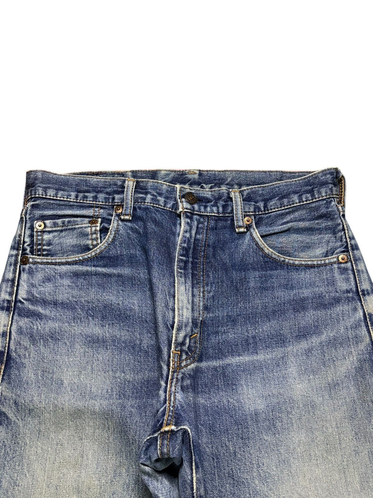 LVC × Levi's × Levi's Vintage Clothing Vintage 80s Levis 503B Big E Selvedge Distress Baggy Jeans Size US 31 - 4 Thumbnail