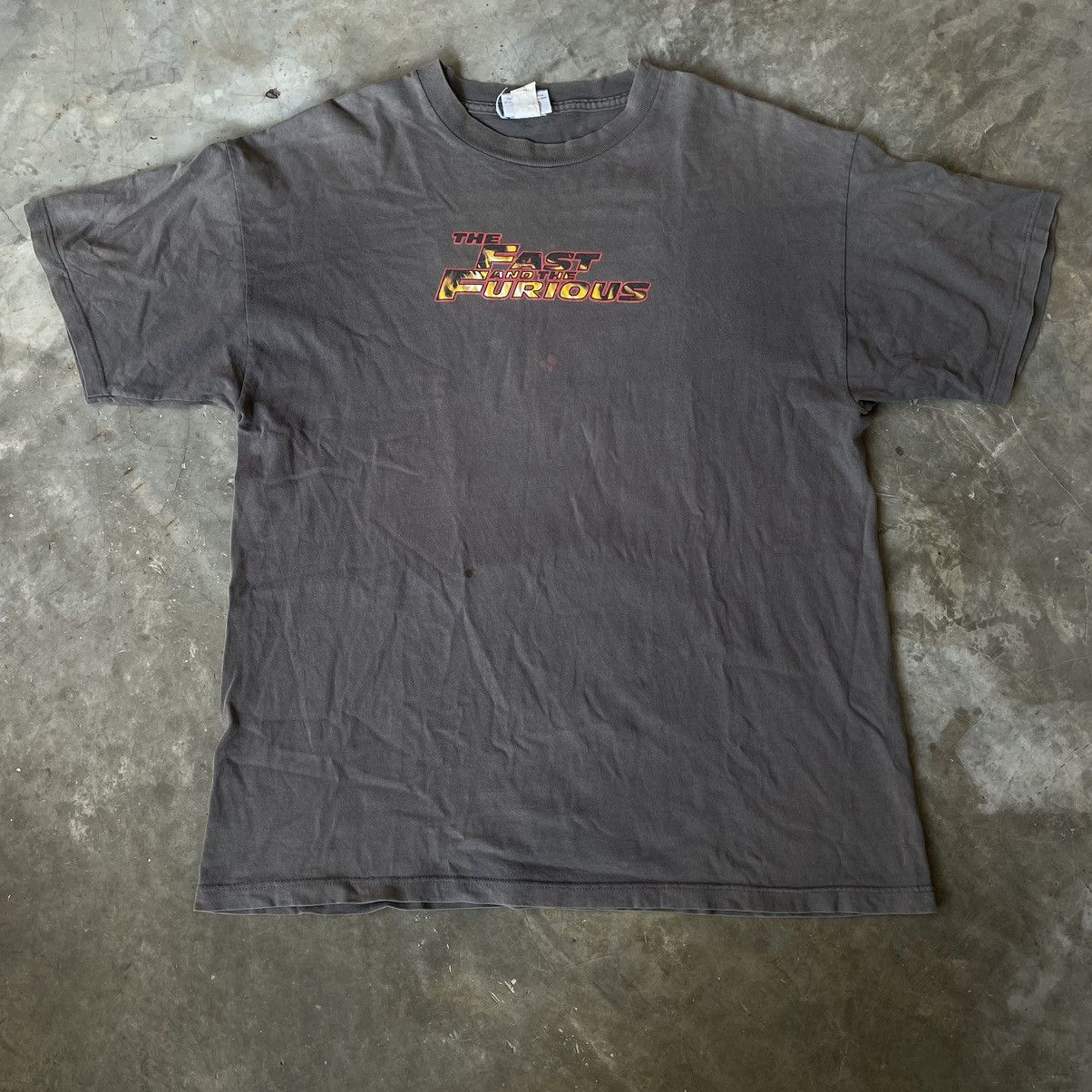 image of The Fast And The Furious Movie T-Shirt in Grey, Men's (Size XL)