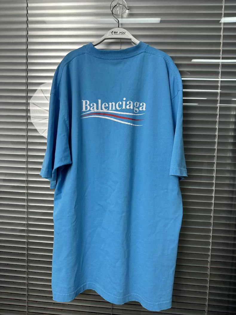 Balenciaga Balenciaga Blue printed cola short-sleeved T-shirt Size US XS / EU 42 / 0 - 2 Thumbnail