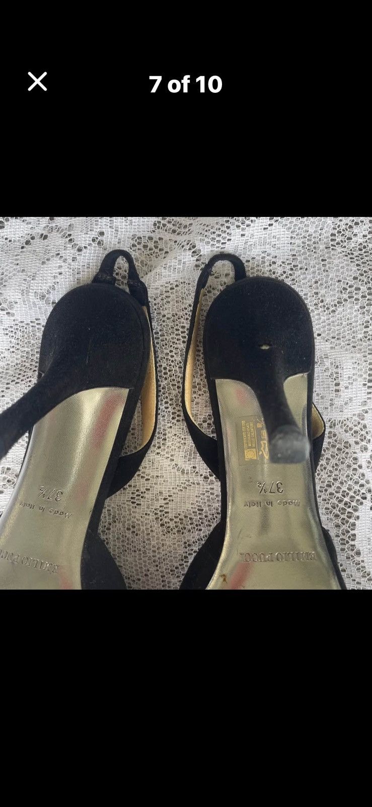 Emilio Pucci Emilio Pucci Vintage Slingback Heels Size US 7.5 / IT 37.5 - 3 Thumbnail
