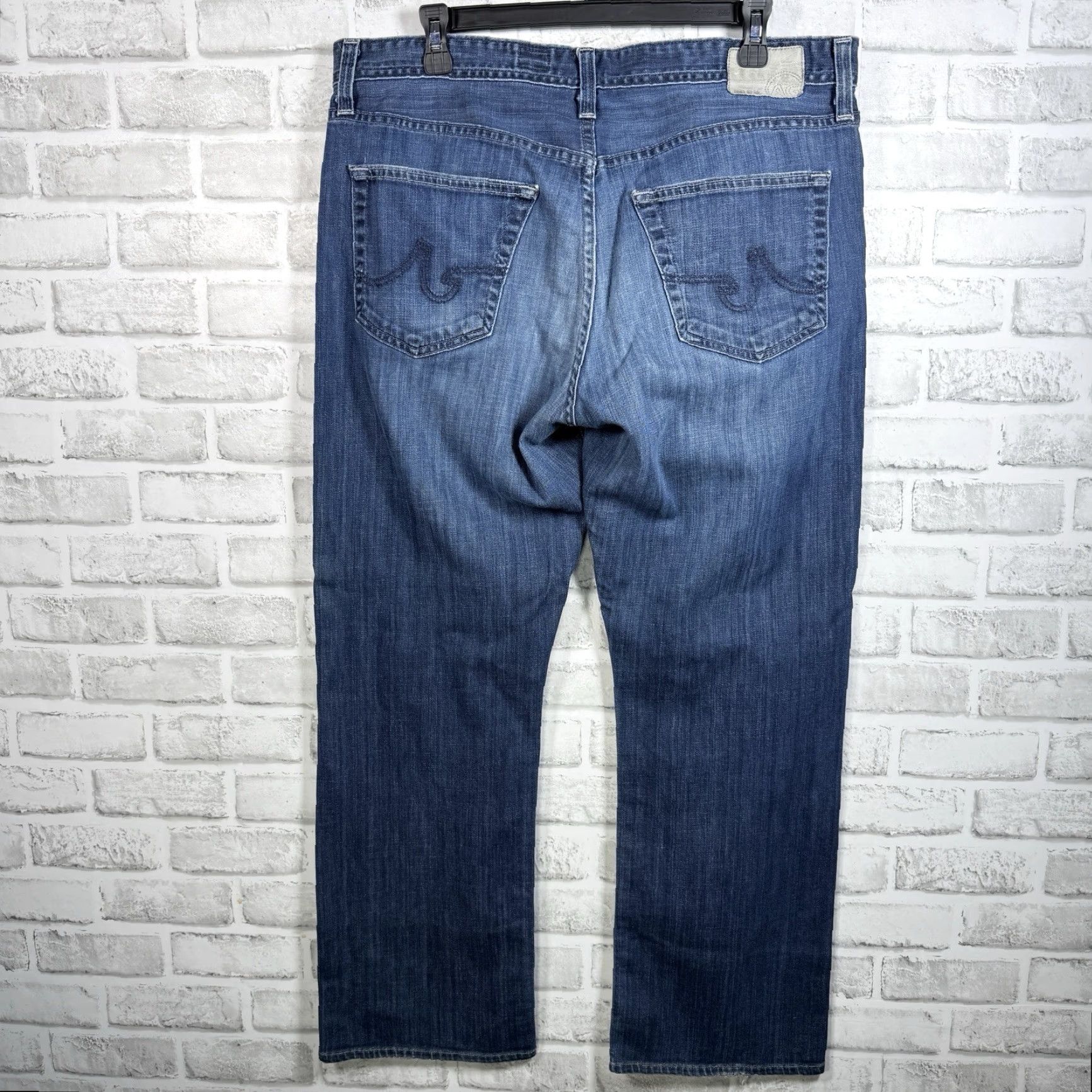 Vintage AG Adriano Goldschmied Blue Protege Casual Jeans Mens Regular Fit 36x29 Straight Leg Size US 36 / EU 52 - 5 Thumbnail