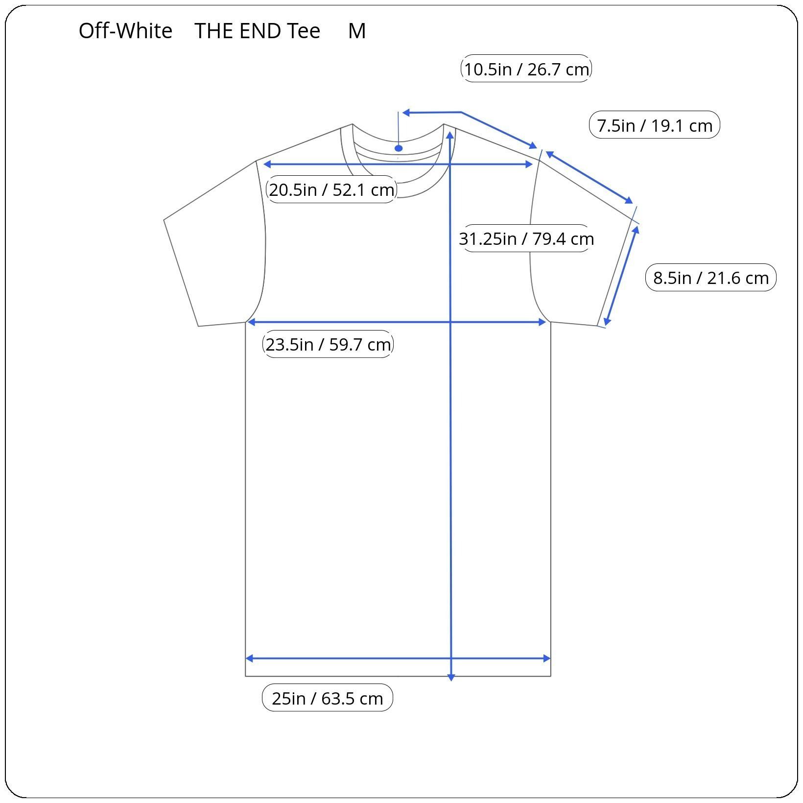 Off-White × Virgil Abloh OFF-WHITE "THE END" T-Shirt *RARE* Size US XL / EU 56 / 4 - 8 Thumbnail