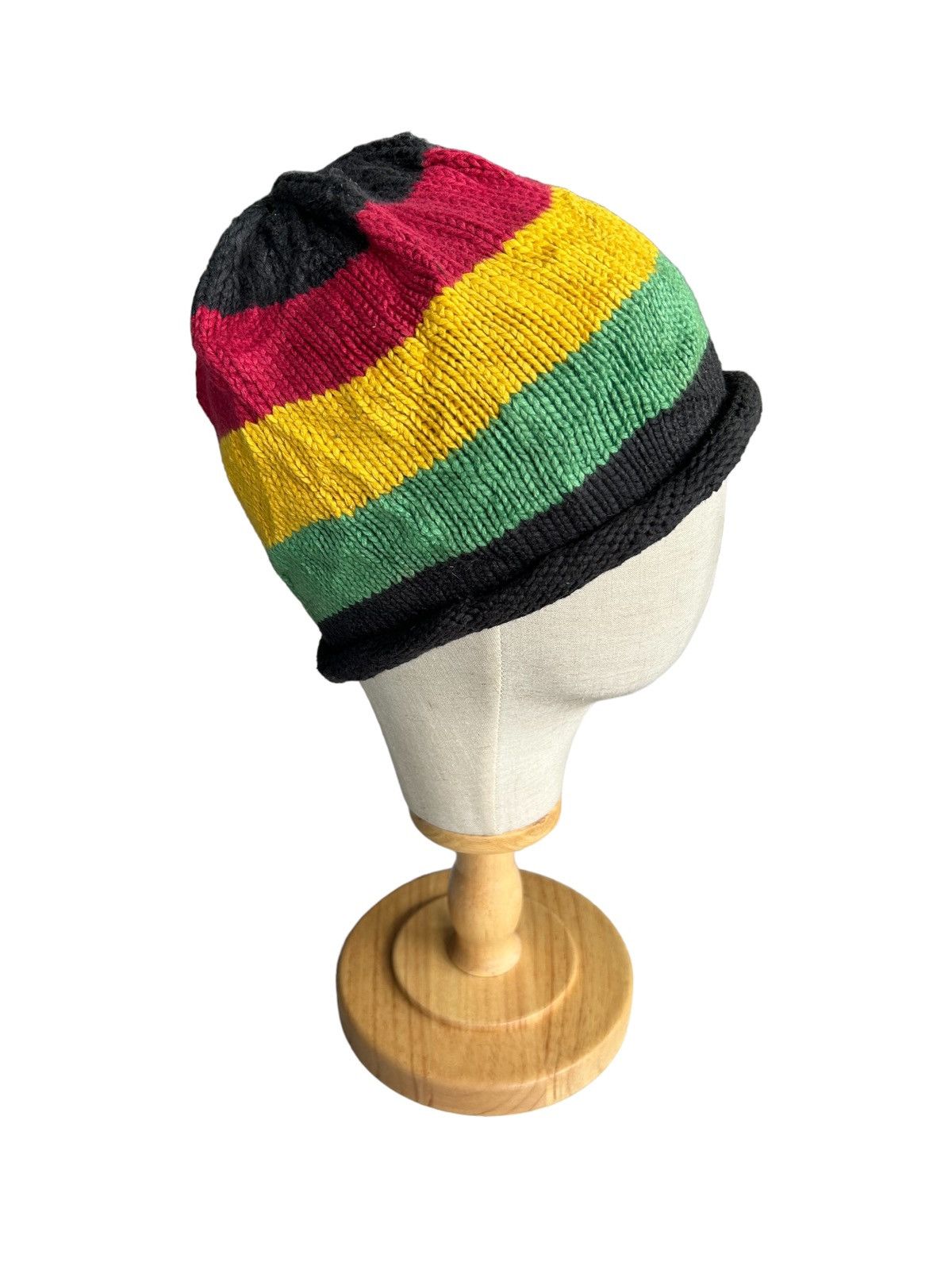 Japanese Brand Handmade Crochet Knitted Rasta Bob Marley Beanie Hats Size ONE SIZE - 1 Thumbnail