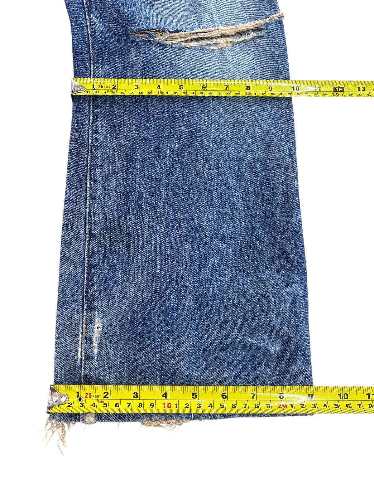 Japanese Brand Japanese Brans Faded Blue Wash Ripped Style Loose Jeans Size US 30 / EU 46 - 8 Thumbnail