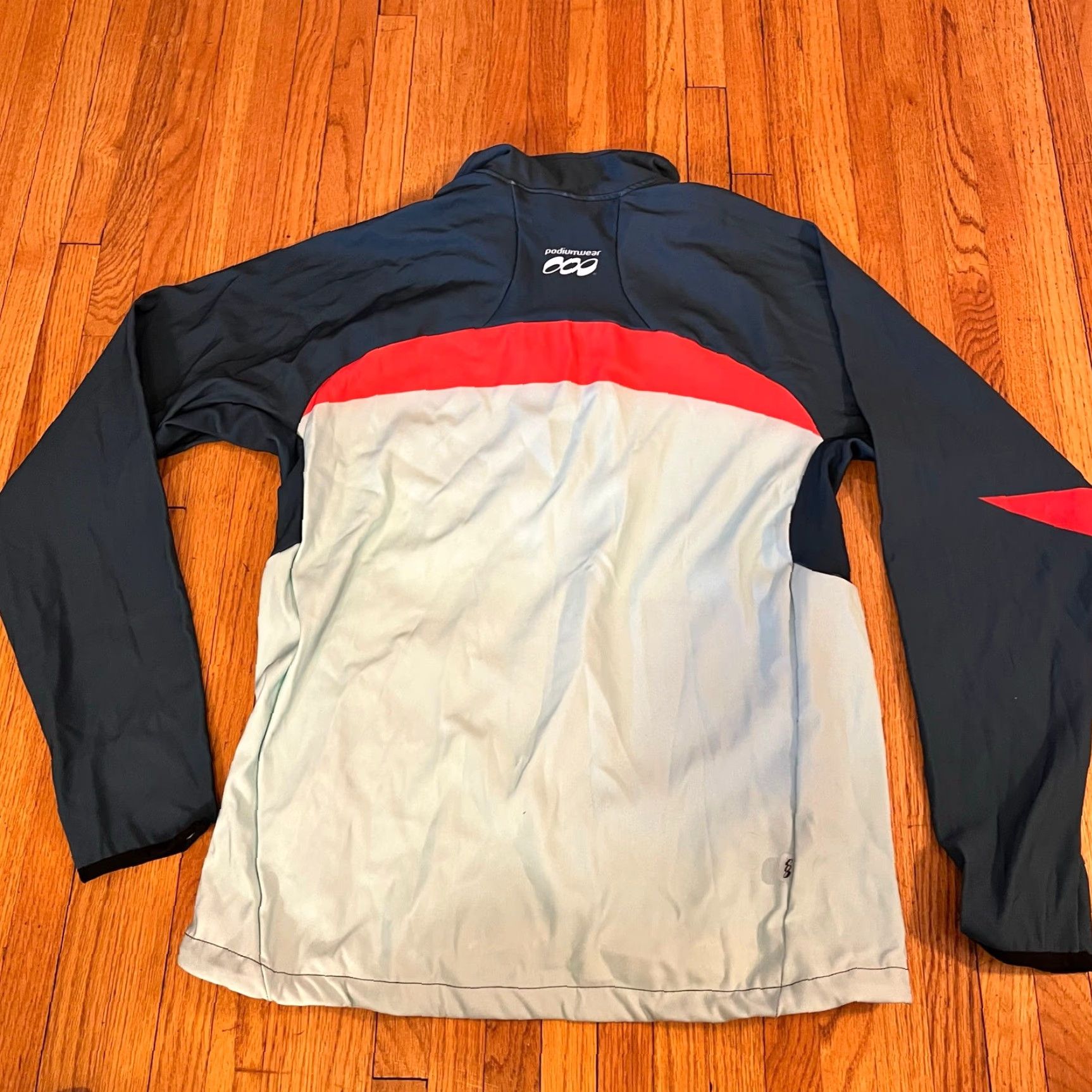 Vintage Podium Wear Jacket Unisex Adults XS Zip Performance Green Gray Running Coat Track Jacket Size XS / US 0-2 / IT 36-38 - 3 Thumbnail