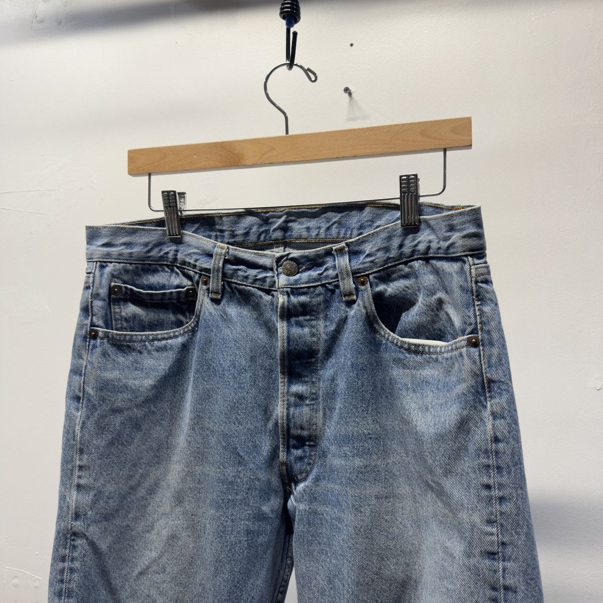 Levi's Vintage 80s Levi's 501 Jeans Faded Wash ERD Grunge Chrome Size US 34 / EU 50 - 12 Thumbnail