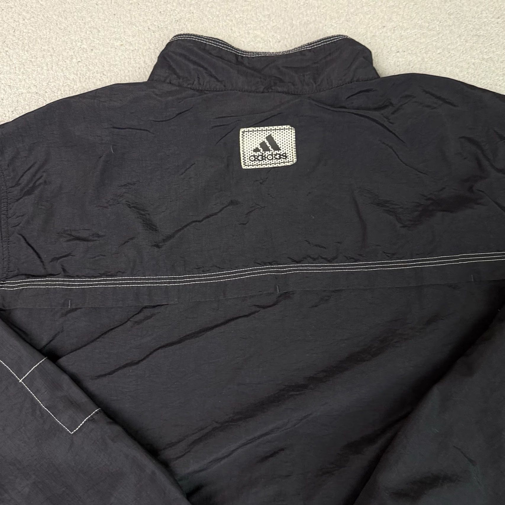 Adidas VINTAGE adidas Jacket Mens L Black 1/4 Zip Mock Essential Sweatshirt Track L Mens Size US L / EU 52-54 / 3 - 5 Thumbnail