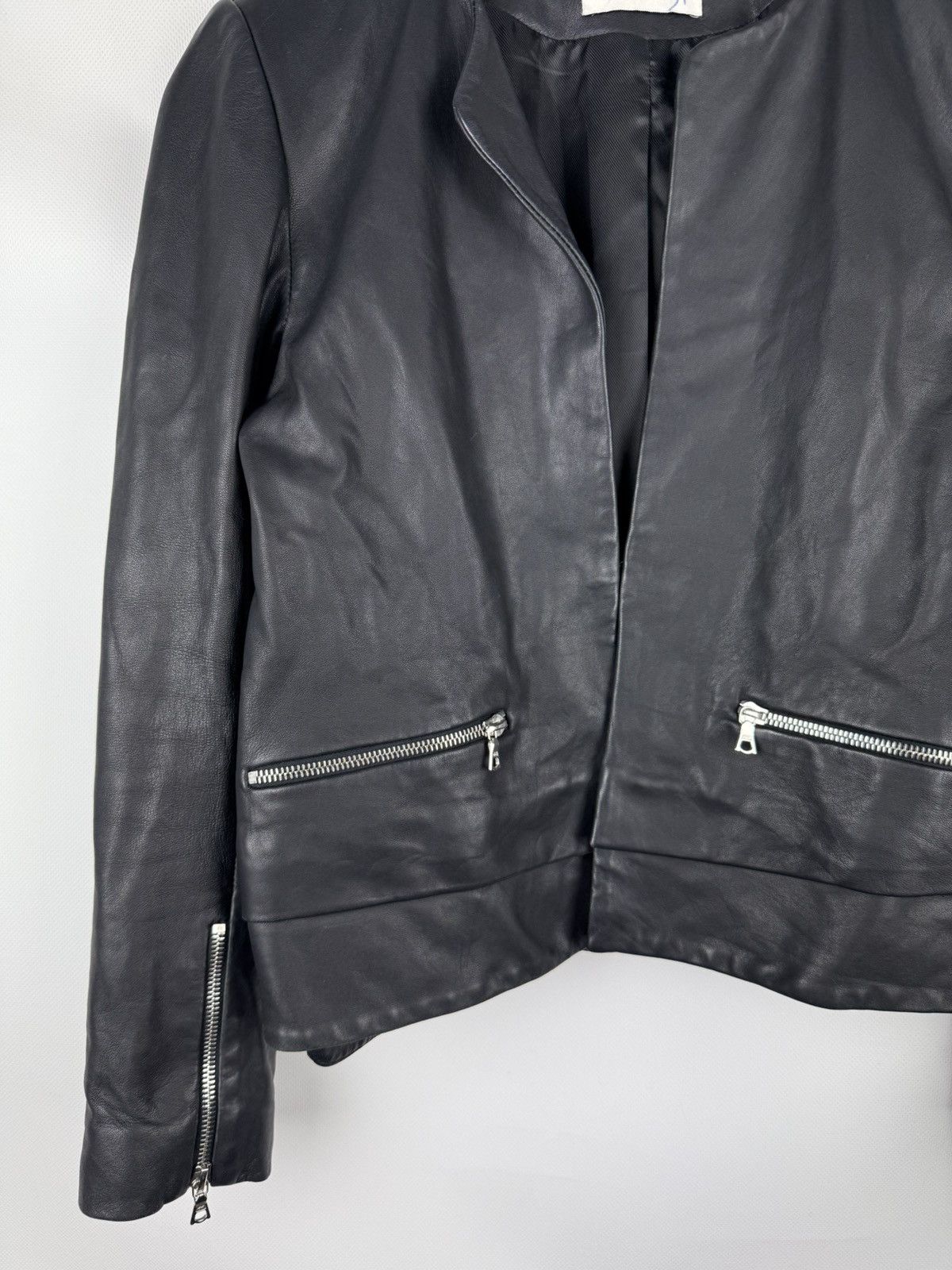 Sandro Sandro Paris Ladies Lamb Leather Biker Jacket Size ~ L Size L / US 10 / IT 46 - 7 Thumbnail