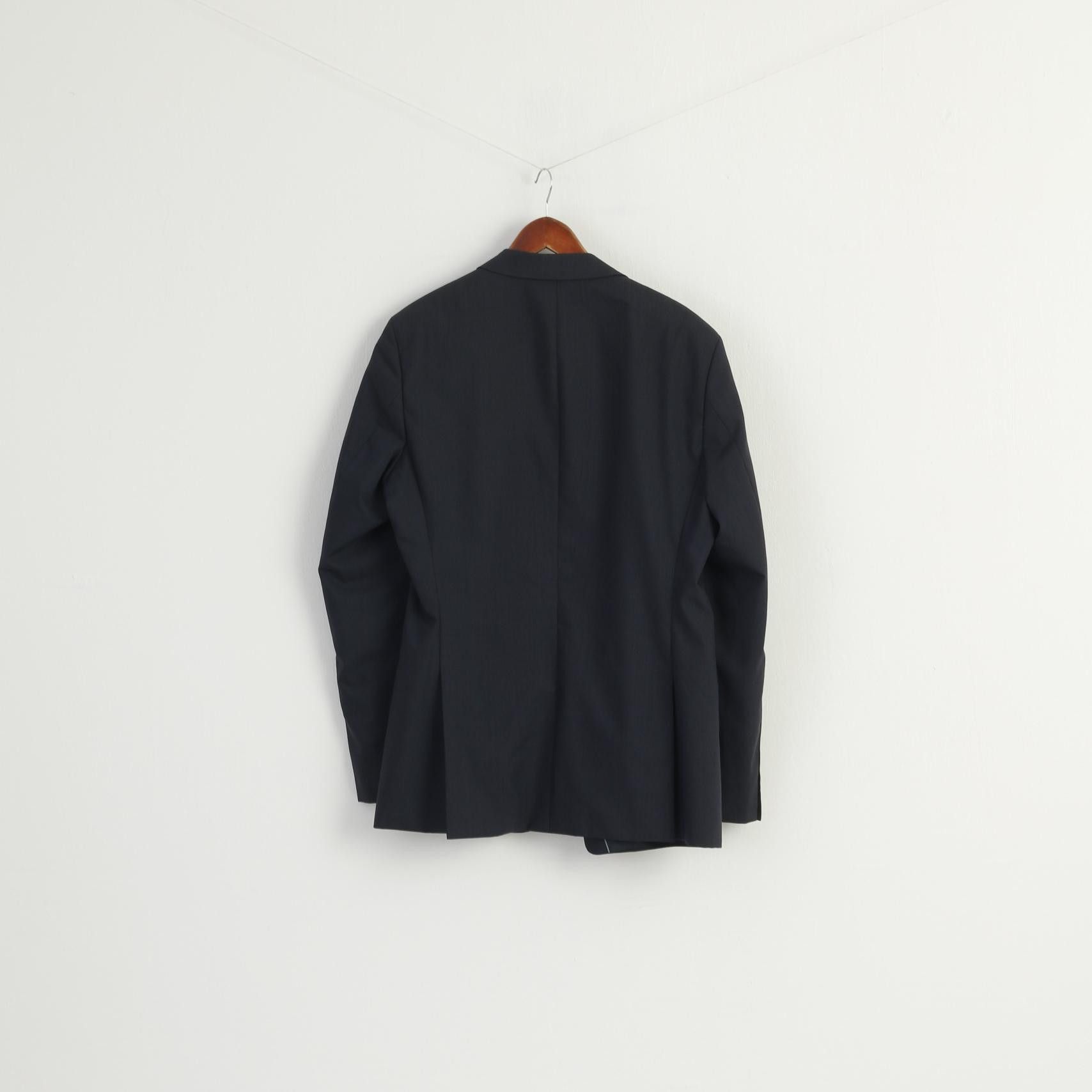 Hugo Boss Hugo Boss Men 42 102 Blazer Navy Virgin Wool 8846 Size 42R - 6 Thumbnail