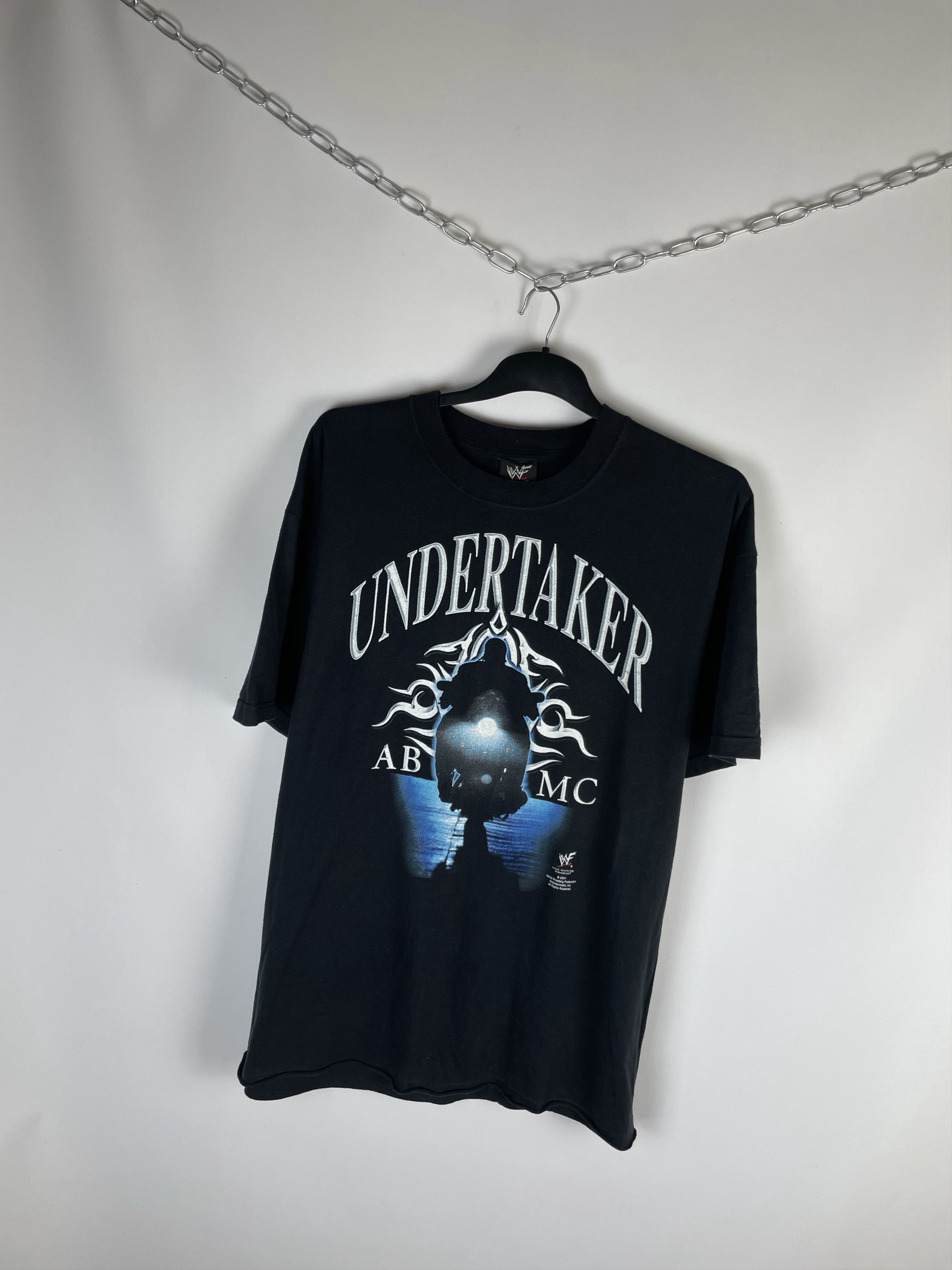 Vintage Vintage 2001 The Undertaker Biker ABMC WWE Black Tee Size US XL / EU 56 / 4 - 2 Thumbnail