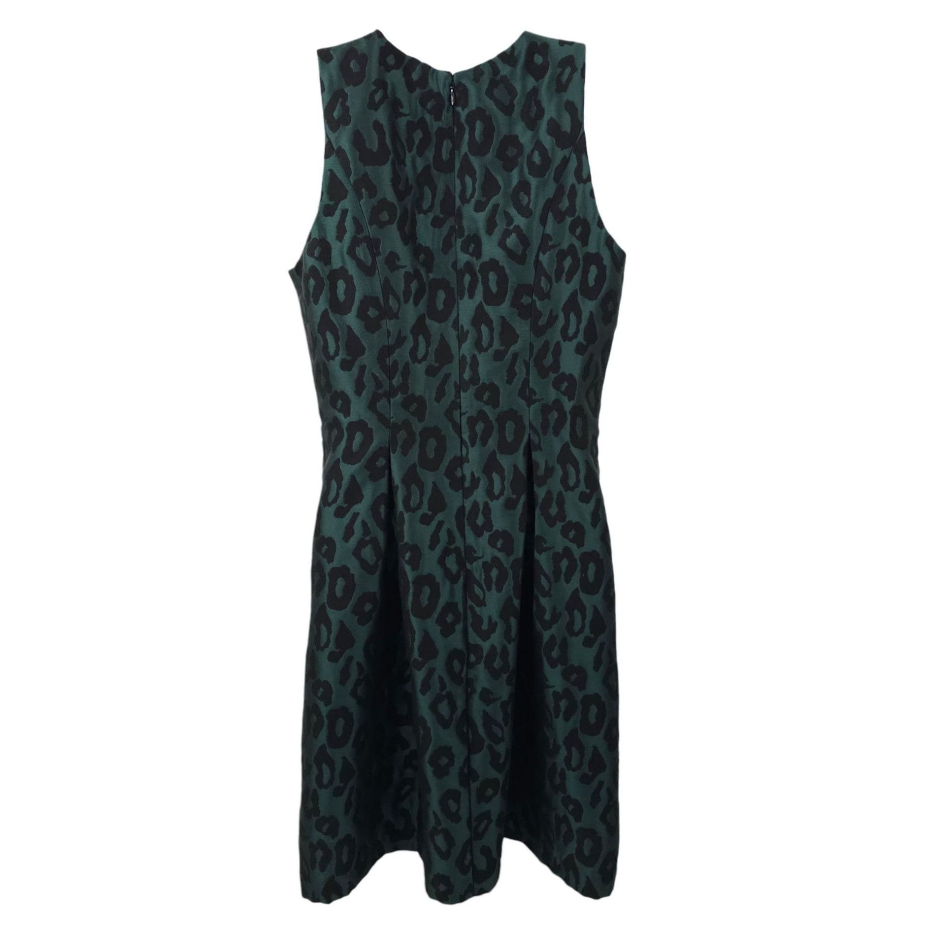 Loft Ann Taylor Loft Leopard Print Jacquard Fit & Flare Dress 4 Size S / US 4 / IT 40 - 2 Thumbnail