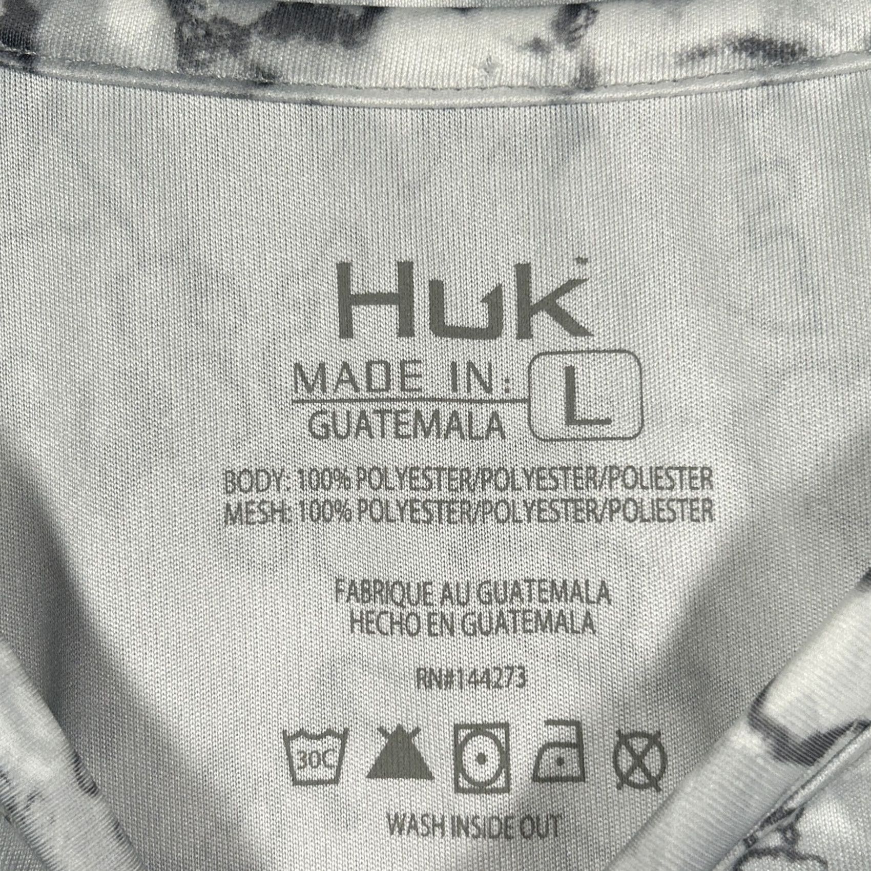 Vintage Huk Pursuit Long Sleeve Shirt Womens L White Harbor Mist Crew Neck Performance Size L / US 10 / IT 46 - 4 Thumbnail