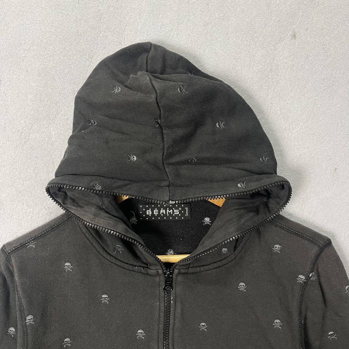Beams Japan 2000s Beams All-Over Pattern Zip Hoodie Size US S / EU 44-46 / 1 - 2 Thumbnail