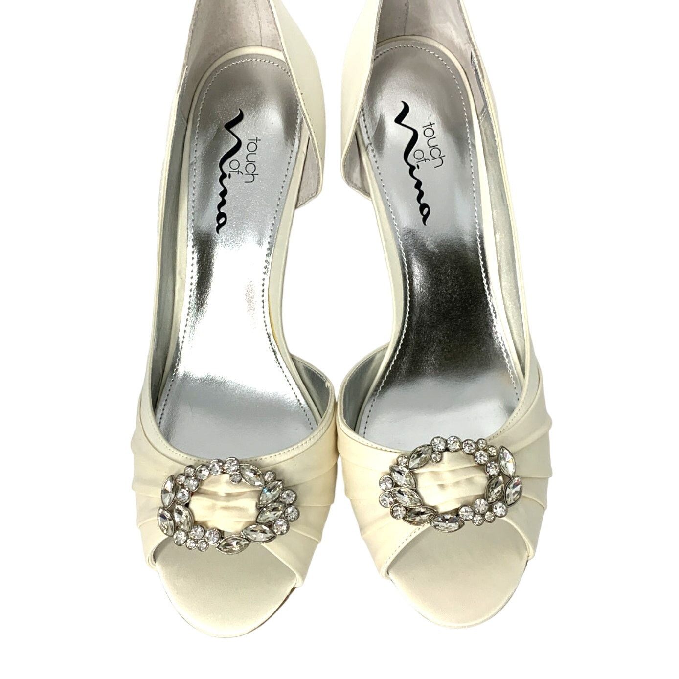 Other NINA Womens Satin d'Orsay Wedge Heels Shoes US Size 9.5- NIB Size US 9.5 / IT 39.5 - 2 Thumbnail