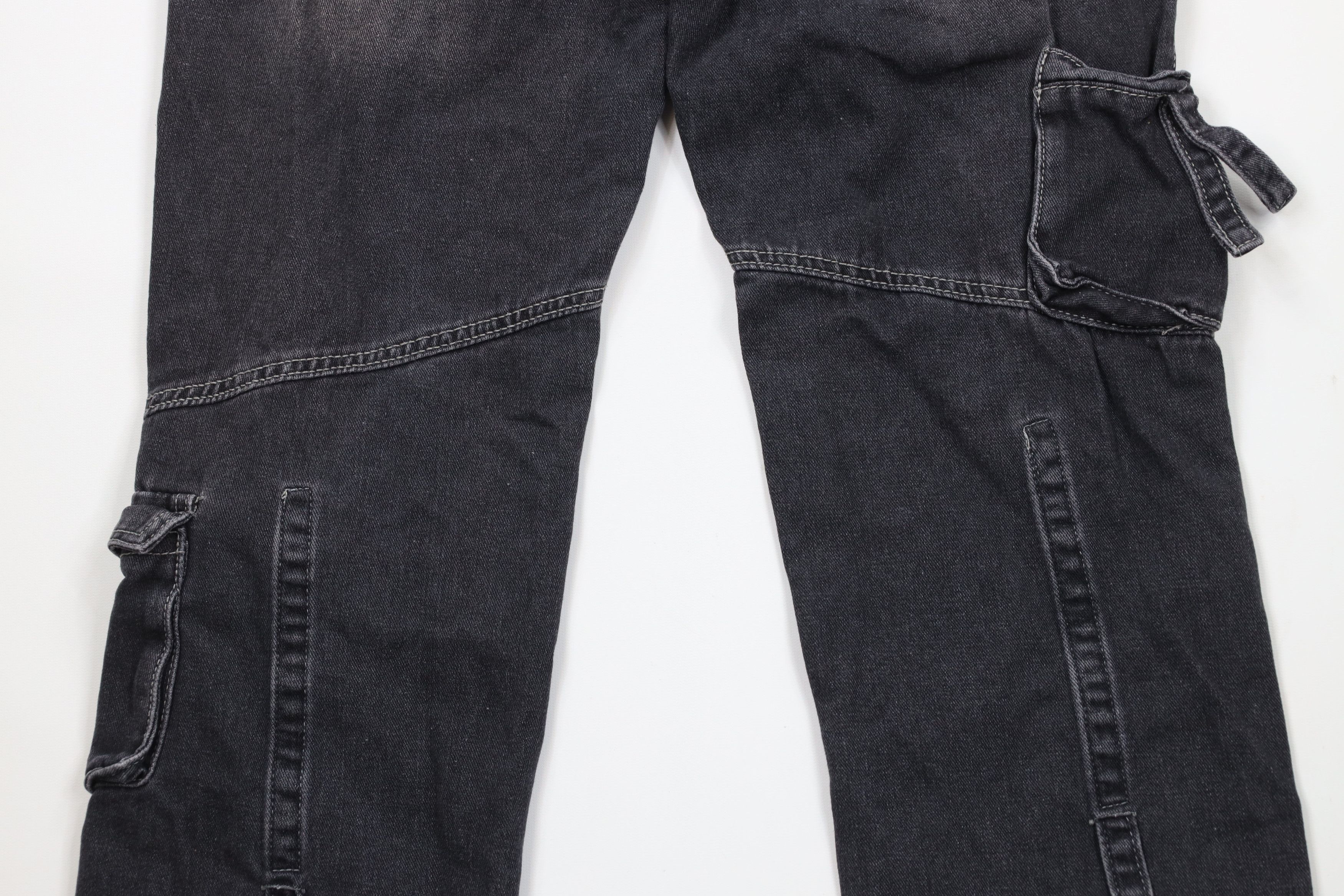 Vintage Vintage 90s Y2K Streetwear Geometric Baggy Cargo Jeans Size 26" / US 2 / IT 38 - 12 Thumbnail