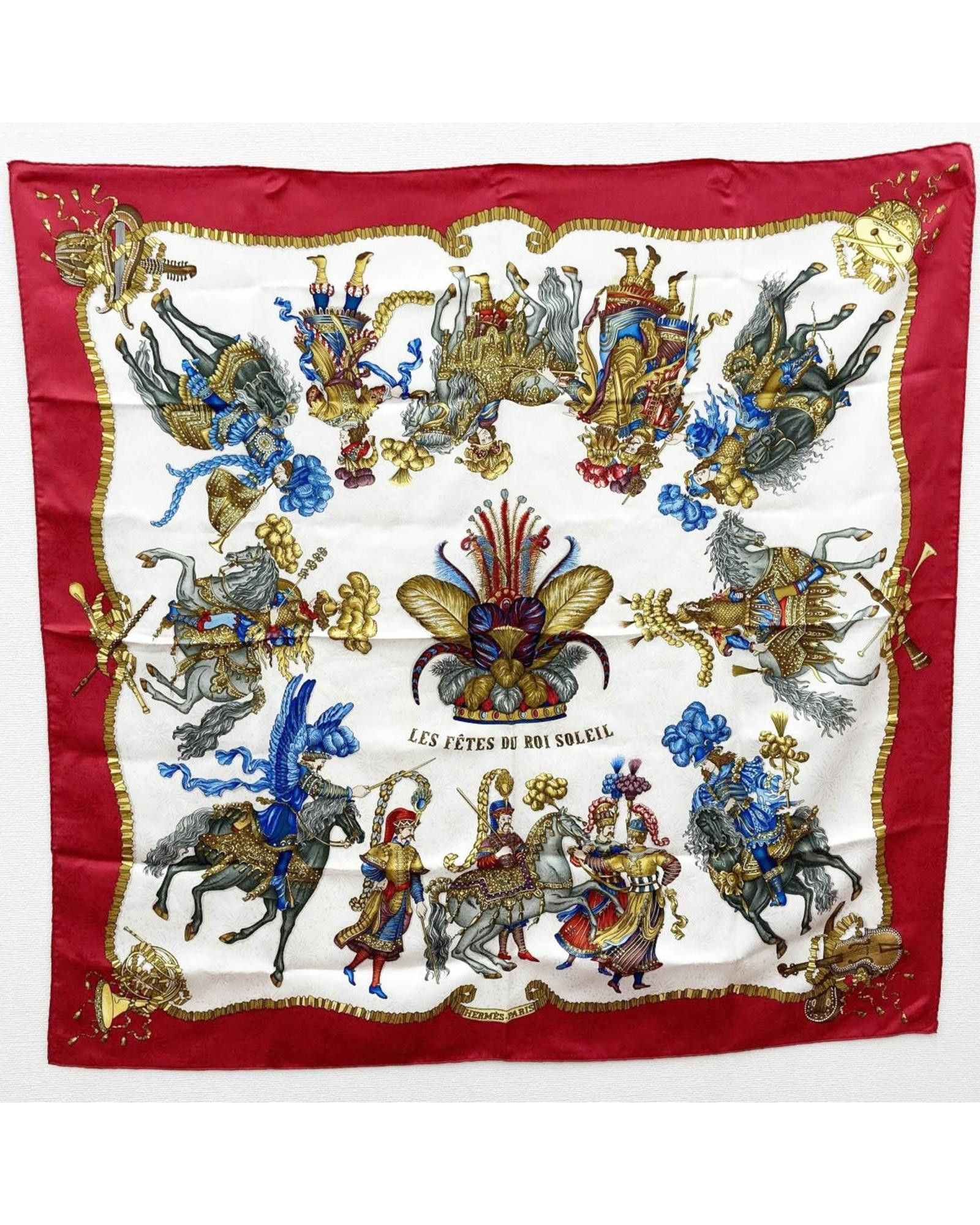 image of Hermes Captivating Red Silk Scarf, Women's