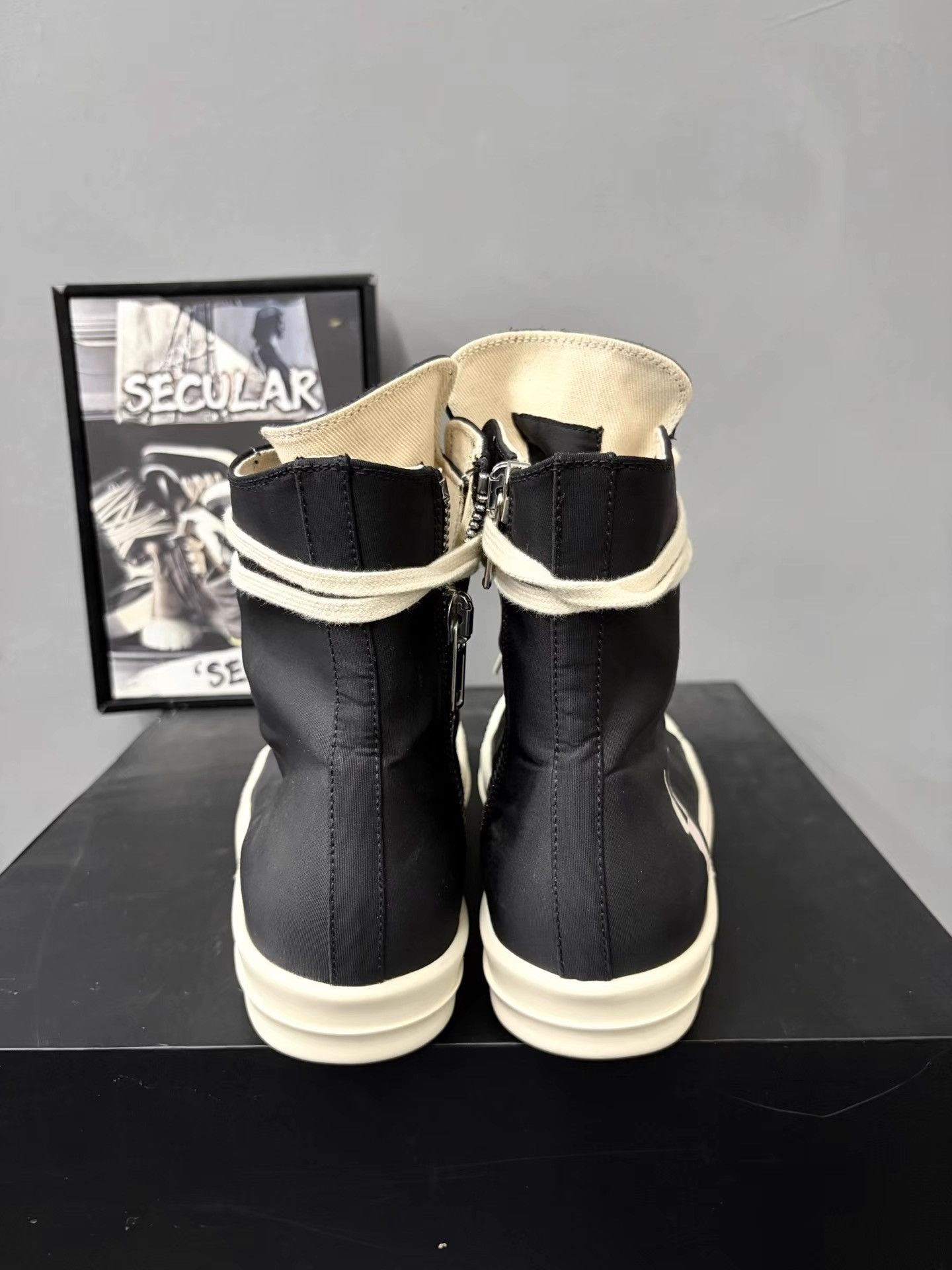 Rick Owens Rick Owens Drkshdw Satin High Top Jumbo Sneakers K34 Size US 7 / EU 40 - 7 Thumbnail