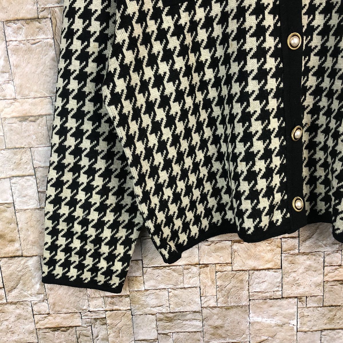 Japanese Brand Metal Toe Black Cardigan Knitwear #A935 Size M / US 6-8 / IT 42-44 - 7 Thumbnail