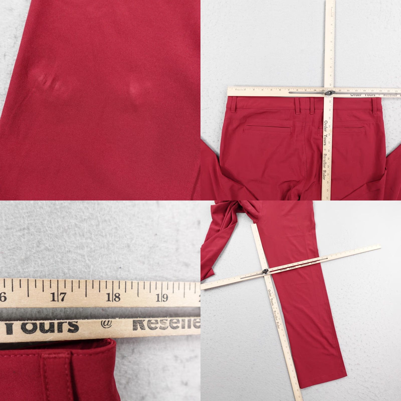 Vintage Short Par 4 Pants Mens 34x32 Red Mark Chino Flex Performance Straight Leg Golf Pants Size US 34 / EU 50 - 8 Thumbnail