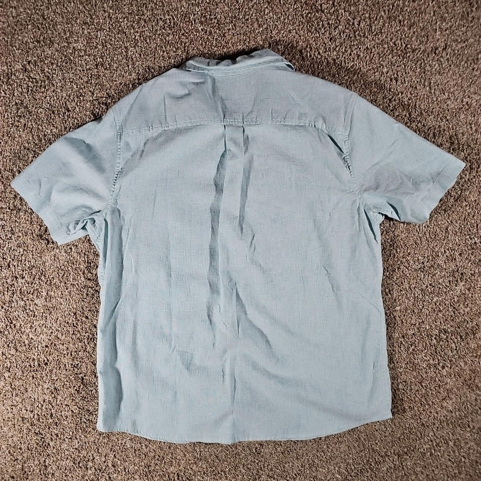 Other Even Tide Linen Cotton Short Sleeve Shirt Mens XL Button Up Size US XL / EU 56 / 4 - 5 Thumbnail