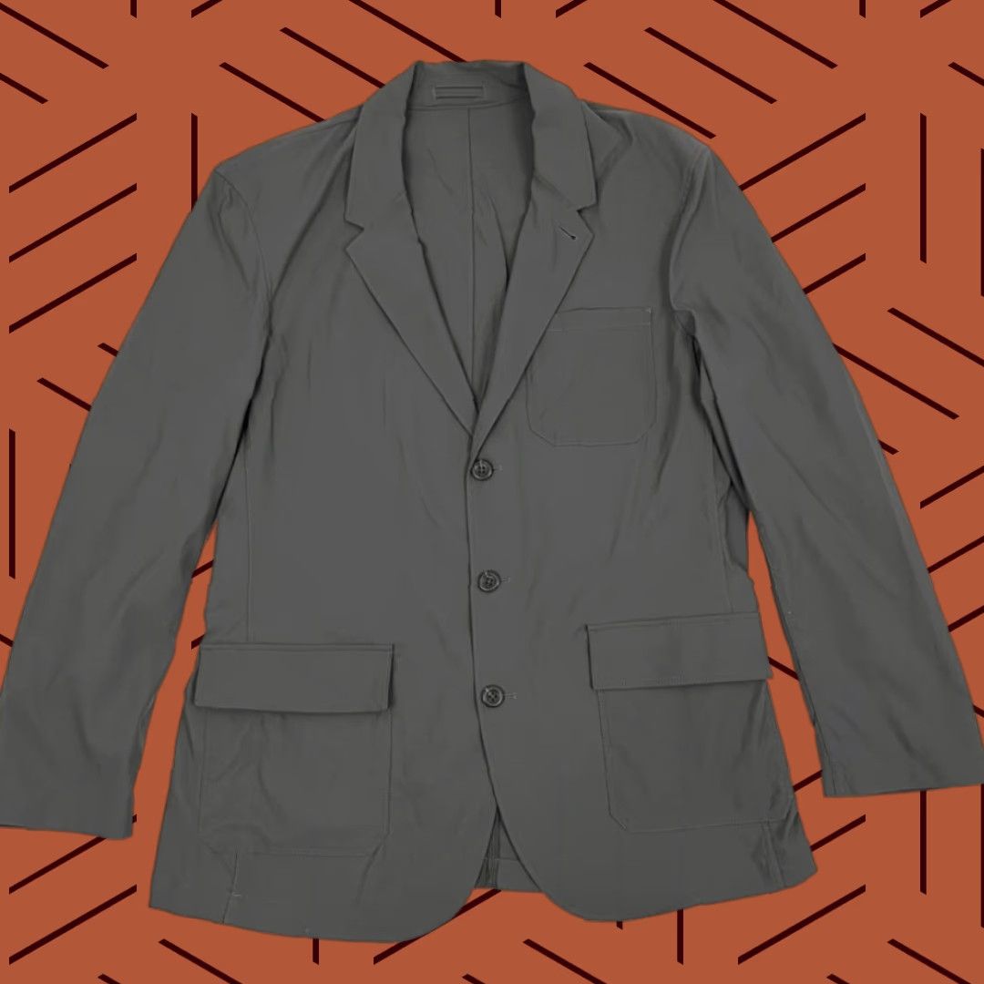 Eddie Bauer Eddie Bauer Travex Blazer Sport Coat Adult Mens 44 Gray Nylon Spandex Performance Jacket Blazer Regular Men? Size 44R - 1 Thumbnail