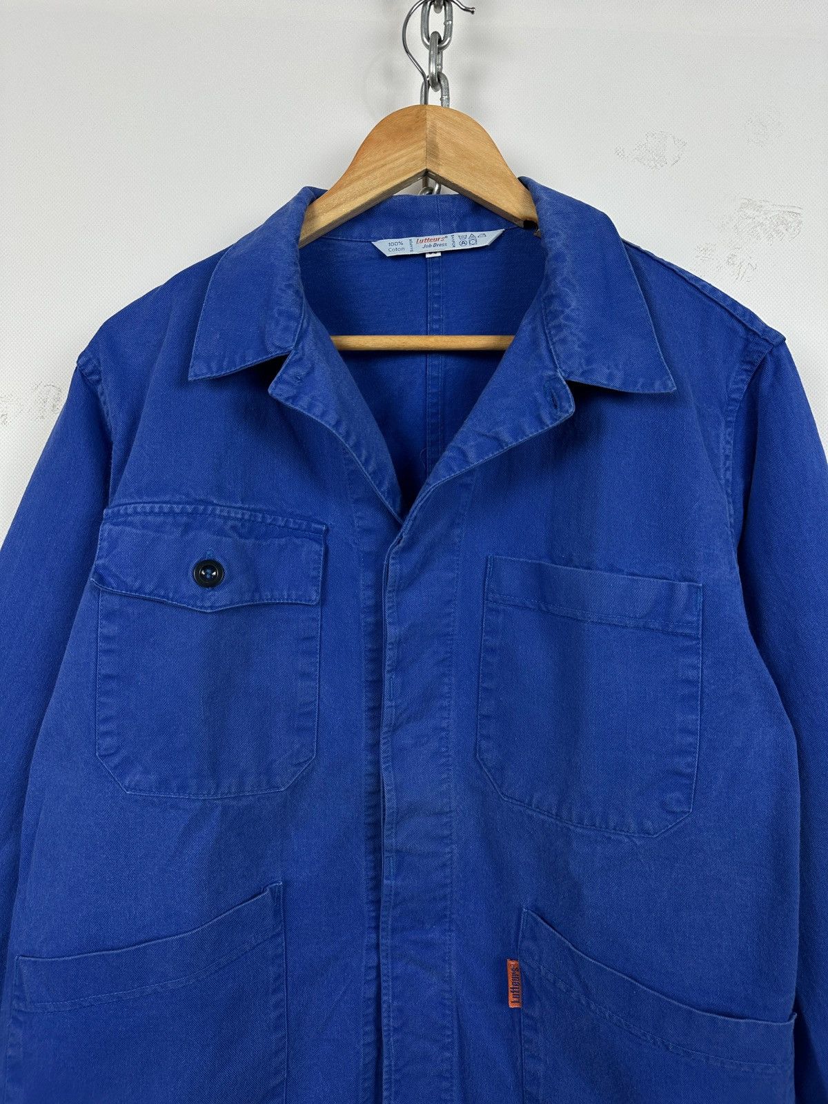 Le Laboureur 80s Vintage Lutteurs French Workwear Sanfor Chore Jacket Size US M / EU 48-50 / 2 - 11 Thumbnail