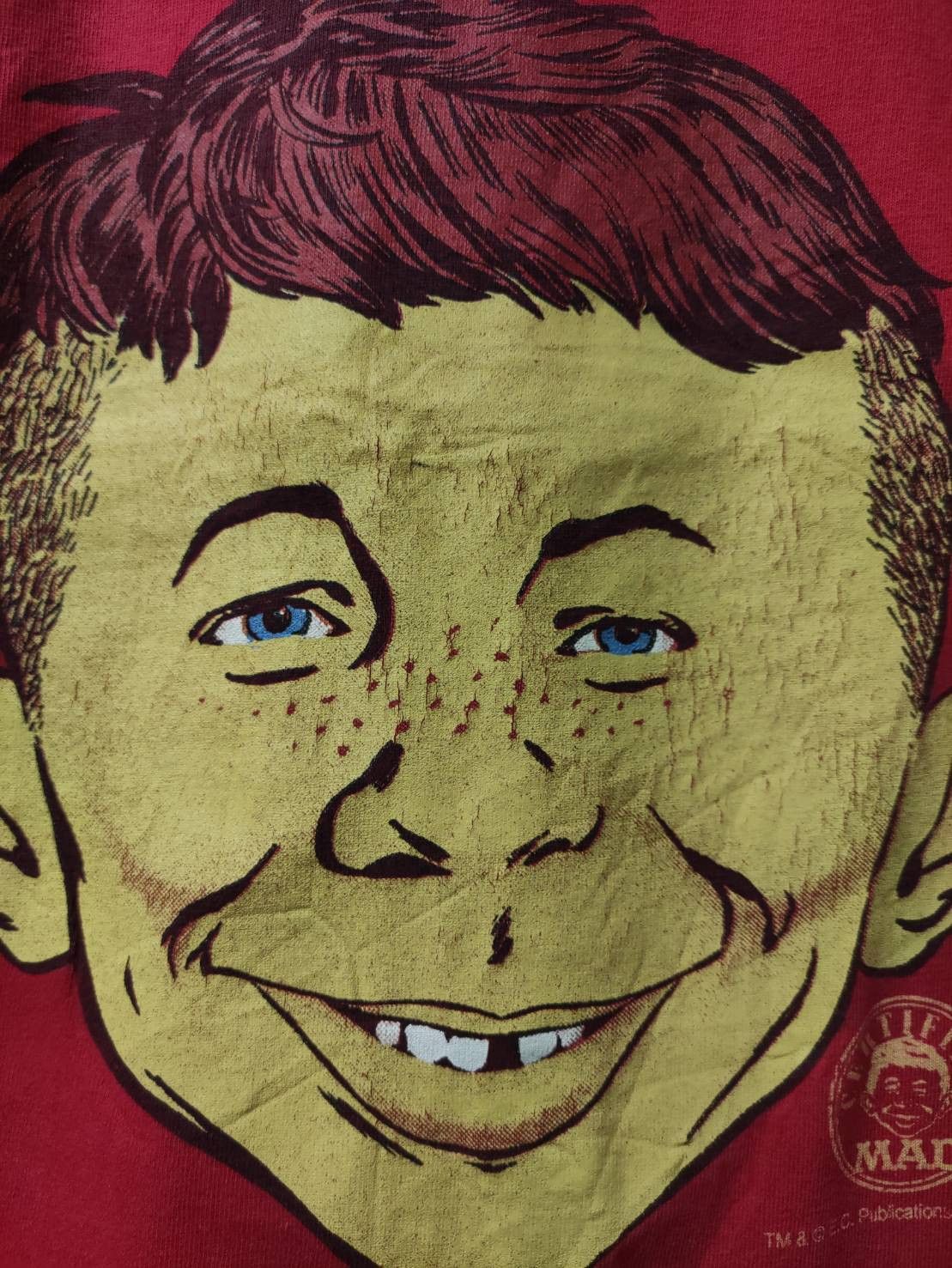 POP MAGAZINE Vtg 90's Mad Magazine Alfred E Neuman Ohio State USA T-Shirt Size US M / EU 48-50 / 2 - 3 Thumbnail