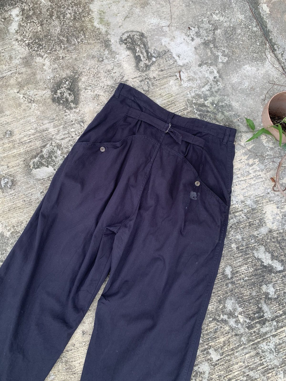 Japanese Brand Steal 🔥 baggy Niko and buckle back double knee loose pants Size US 33 - 8 Thumbnail