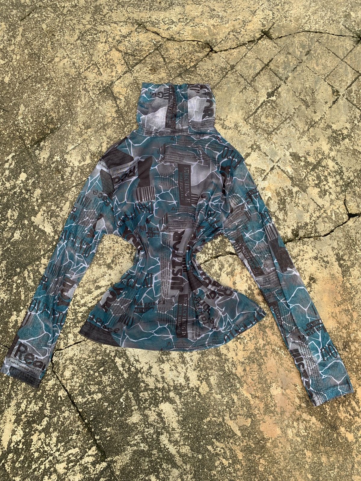 Japanese Brand × Vintage y2k Kafuu Japan Word Graphic Mesh Top Size M / US 6-8 / IT 42-44 - 2 Thumbnail