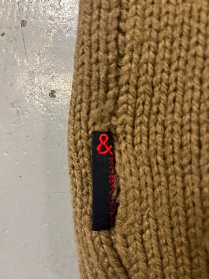 Dolce & Gabbana 1990s Dolce & Gabbana Camel Wool Zip-Up Sweater Size US M / EU 48-50 / 2 - 8 Thumbnail